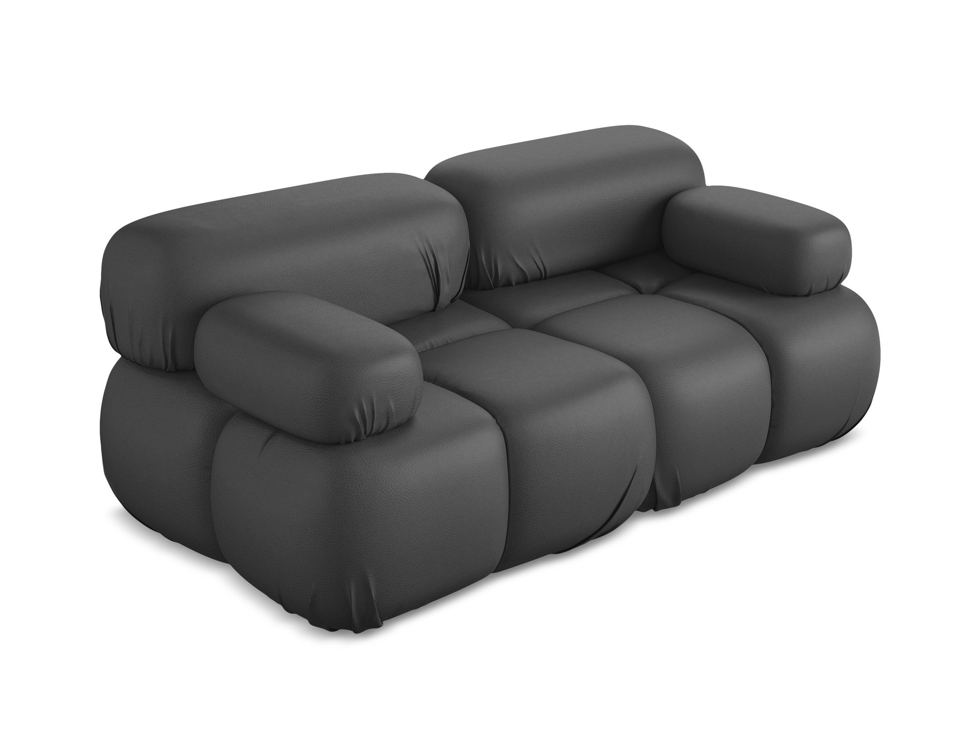 Modular 2-Seater Sofa LOKUA Gray Eco-Leather