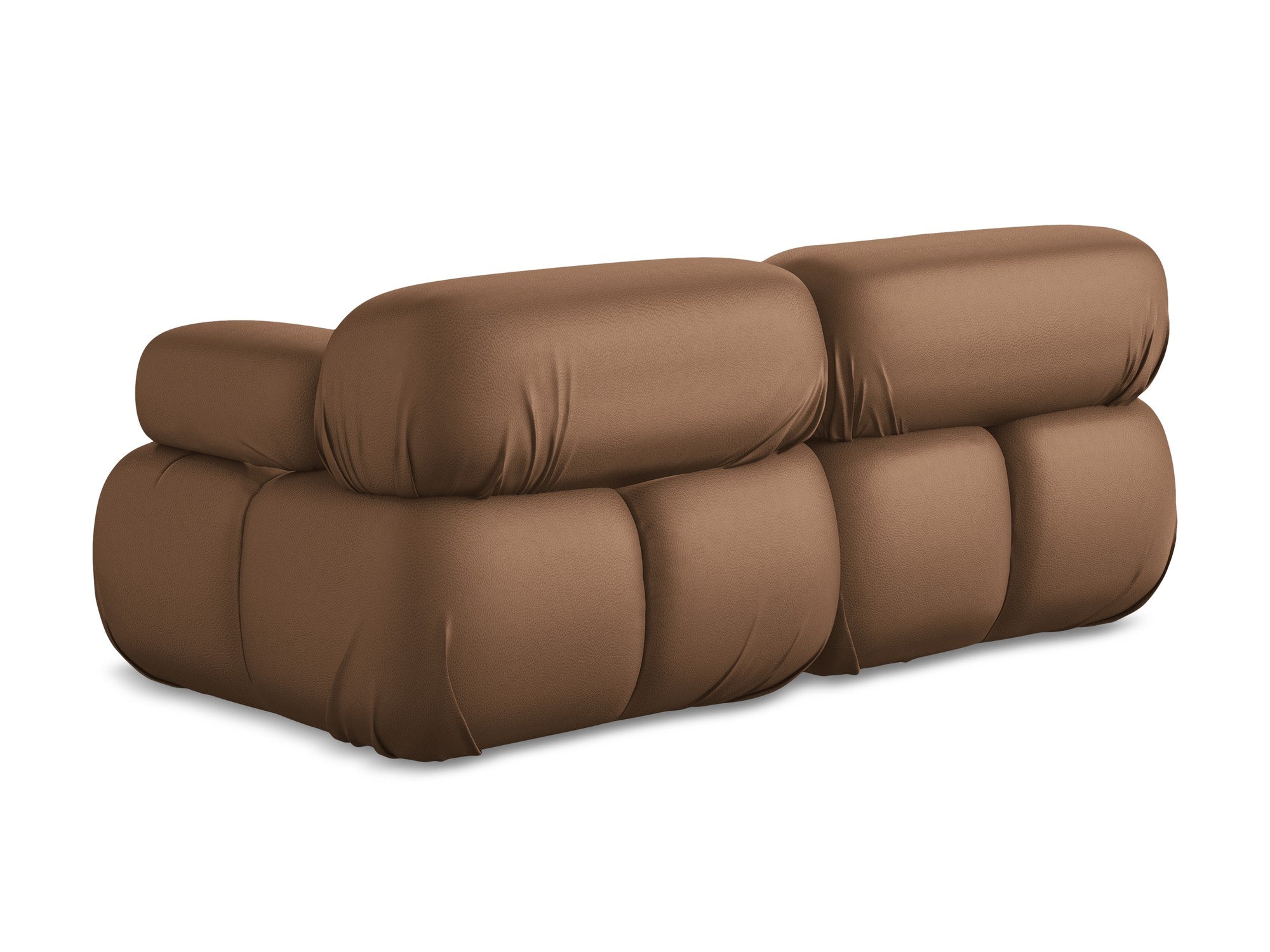 Modular 2-Seater Sofa LOKUA in Chocolate Eco-Leather