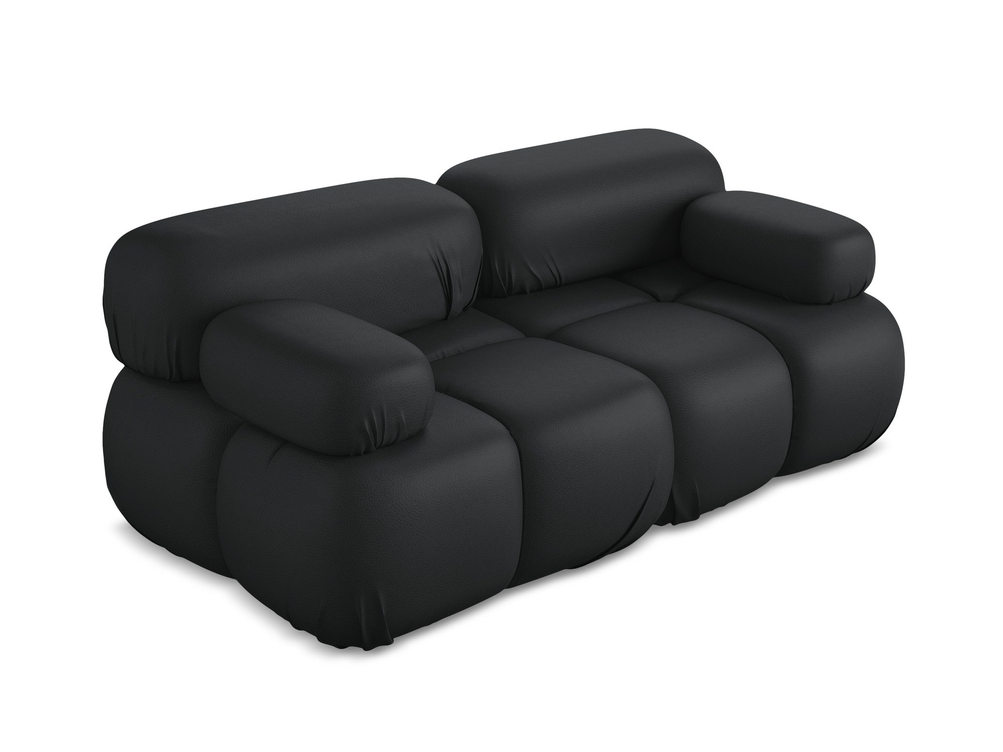 Modular 2-Seater Sofa LOKUA Black Eco-Leather