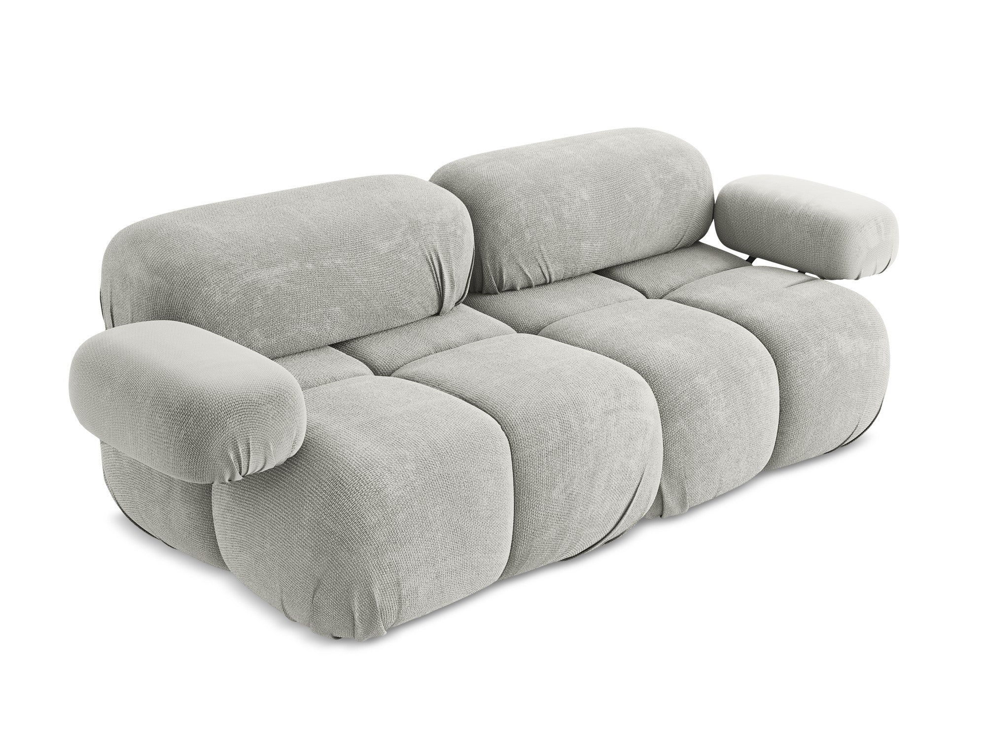 Modulares 2-Sitzer-Sofa LOKUA hellgrau Chenille