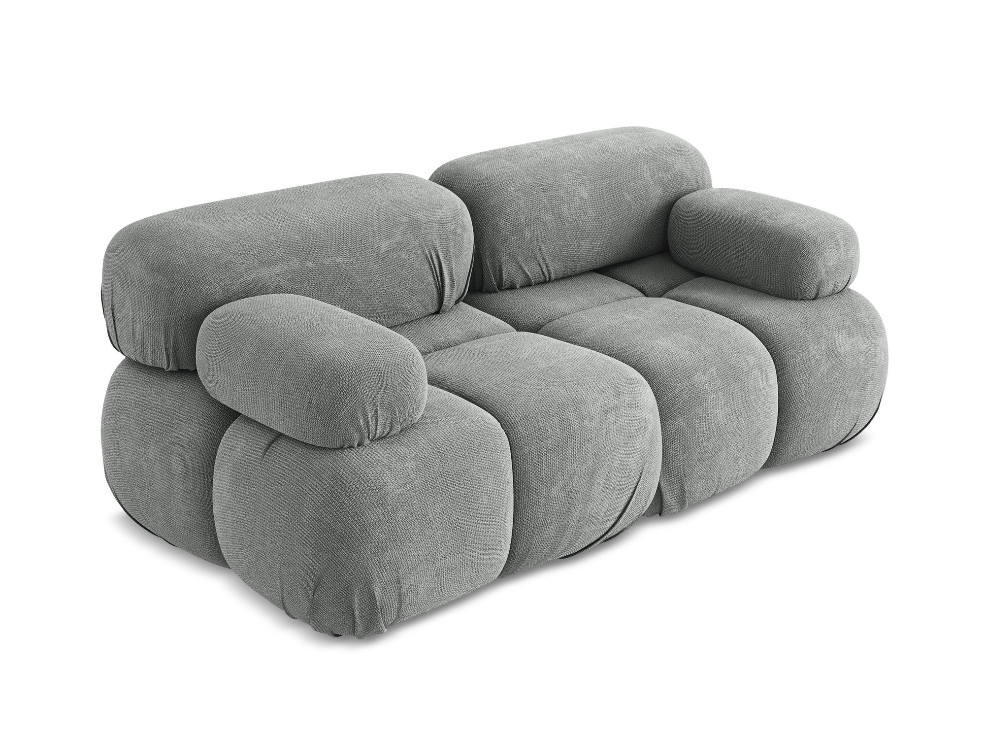 Modulaire 2-zitsbank LOKUA grijs chenille