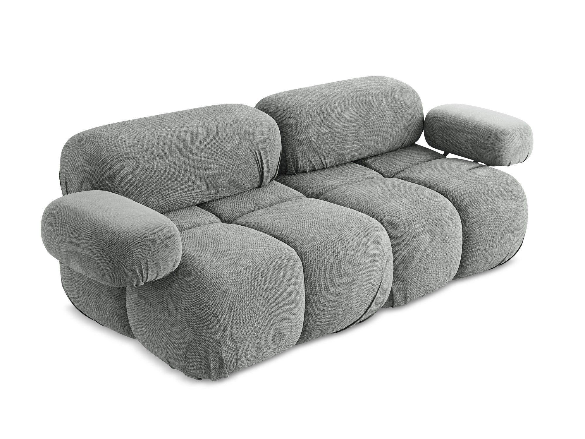 Modulaire 2-zitsbank LOKUA grijs chenille
