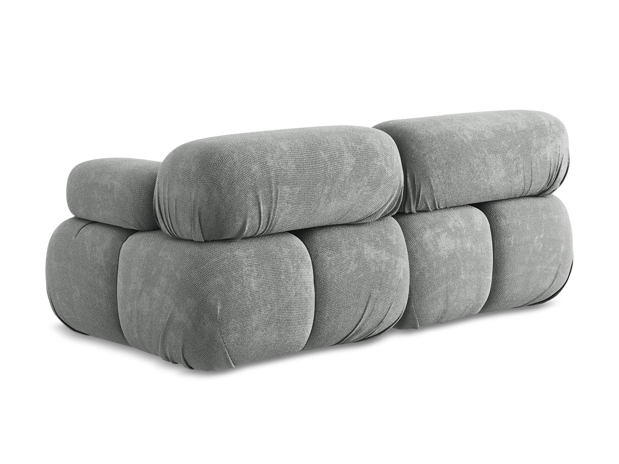 Modulaire 2-zitsbank LOKUA grijs chenille