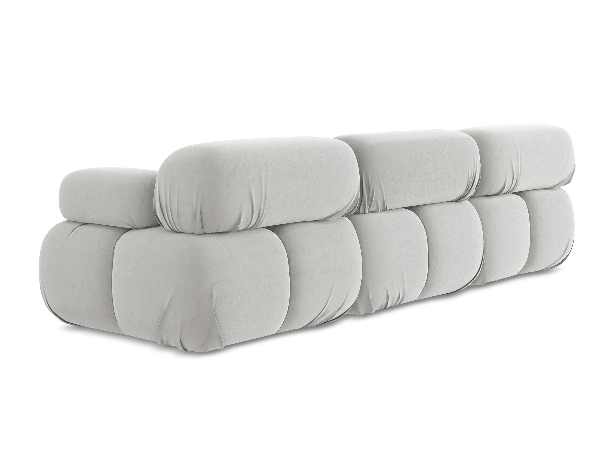 Sofa modulare aus Samt für 3 Personen LOKUA silber