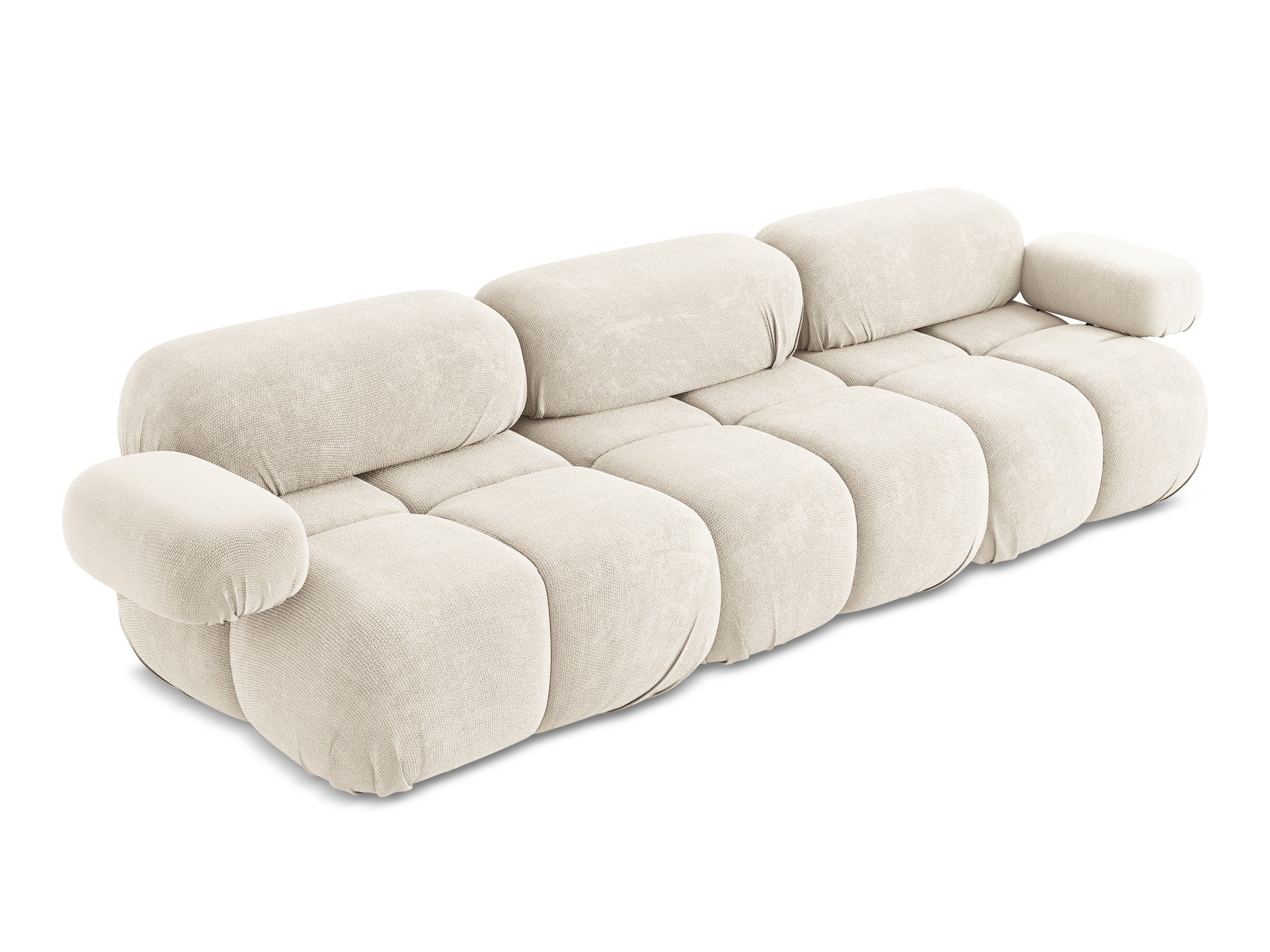 Modulares 3-Sitzer-Sofa LOKUA hellbeige Chenille