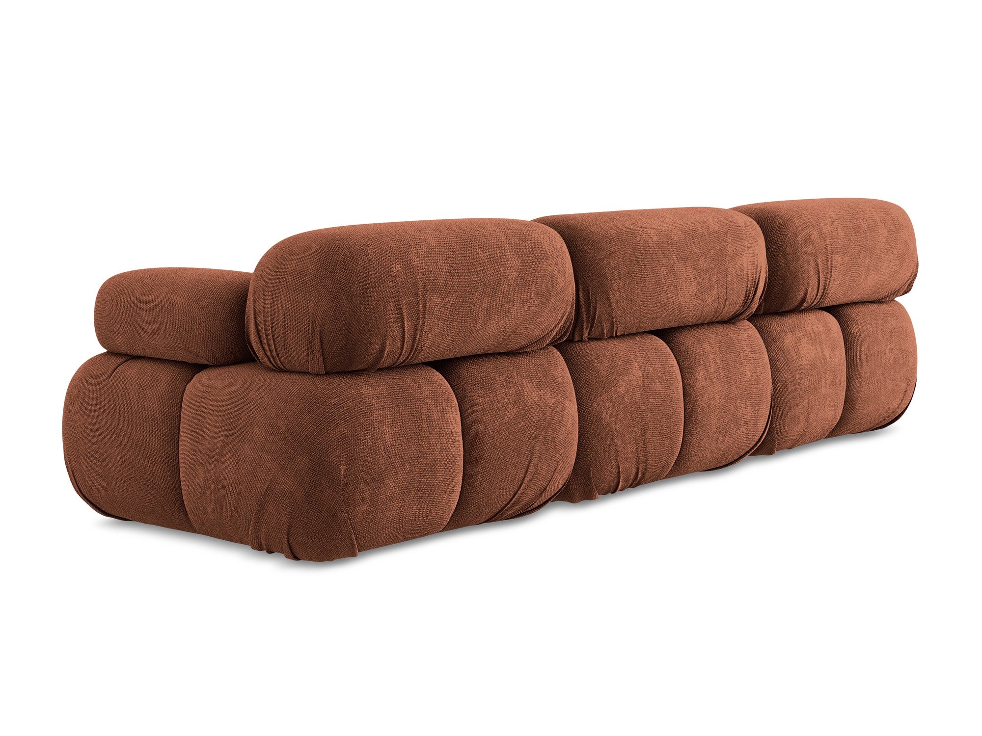 3-Seater Modular Sofa LOKUA Terracotta Chenille