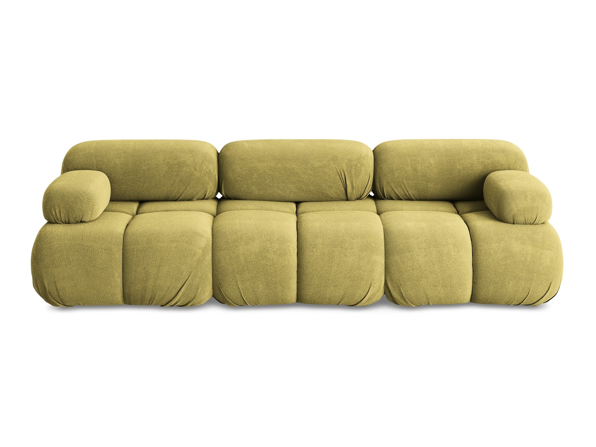 3-seater modular sofa LOKUA lime chenille