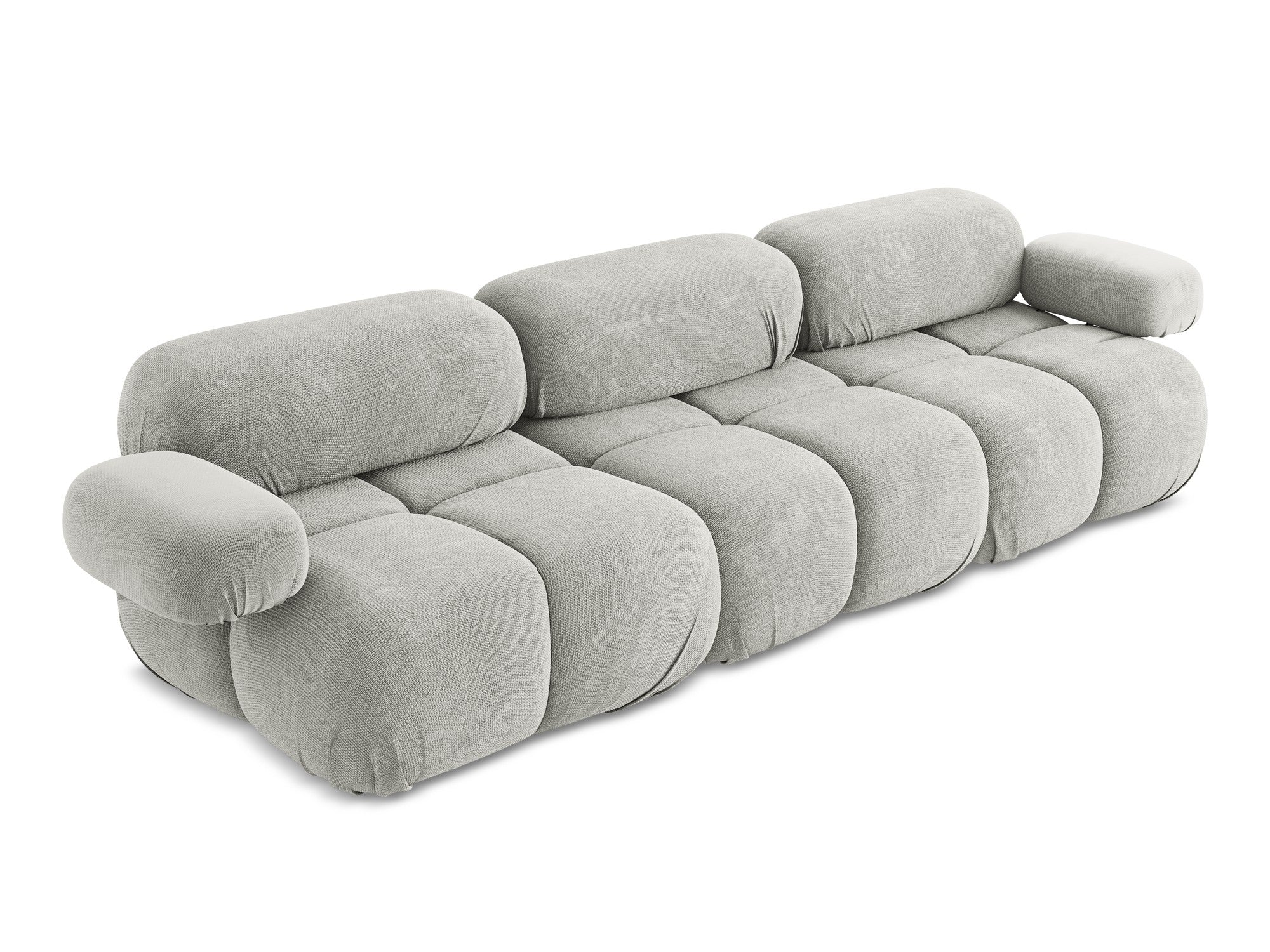 Modular 3-Seater Sofa LOKUA Light Gray Chenille