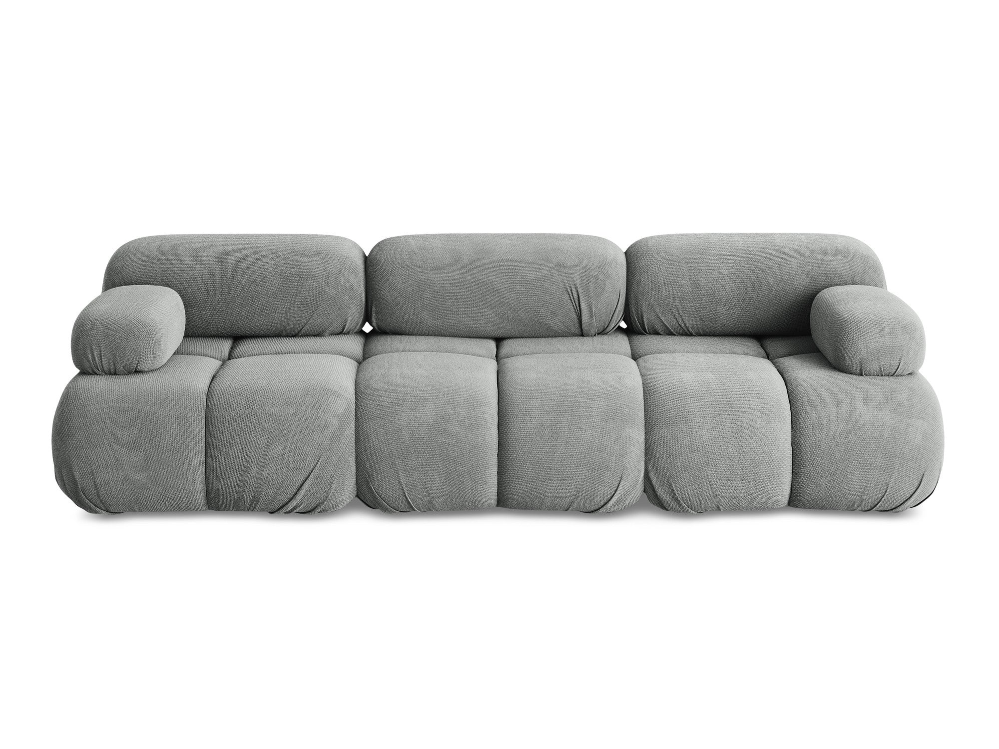 3-seater modular sofa LOKUA gray chenille