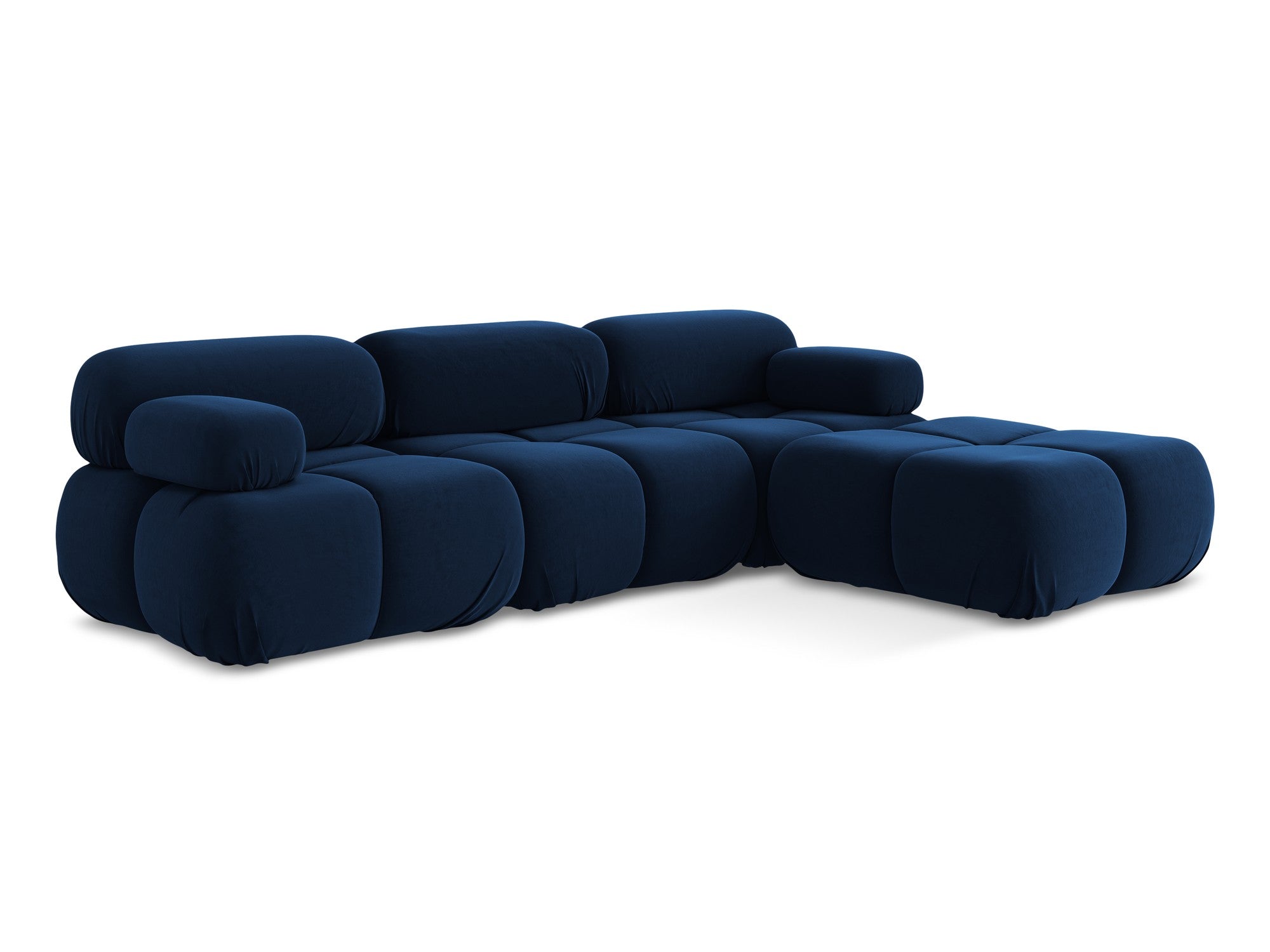 Universal velvet modular corner sofa LOKUA royal blue