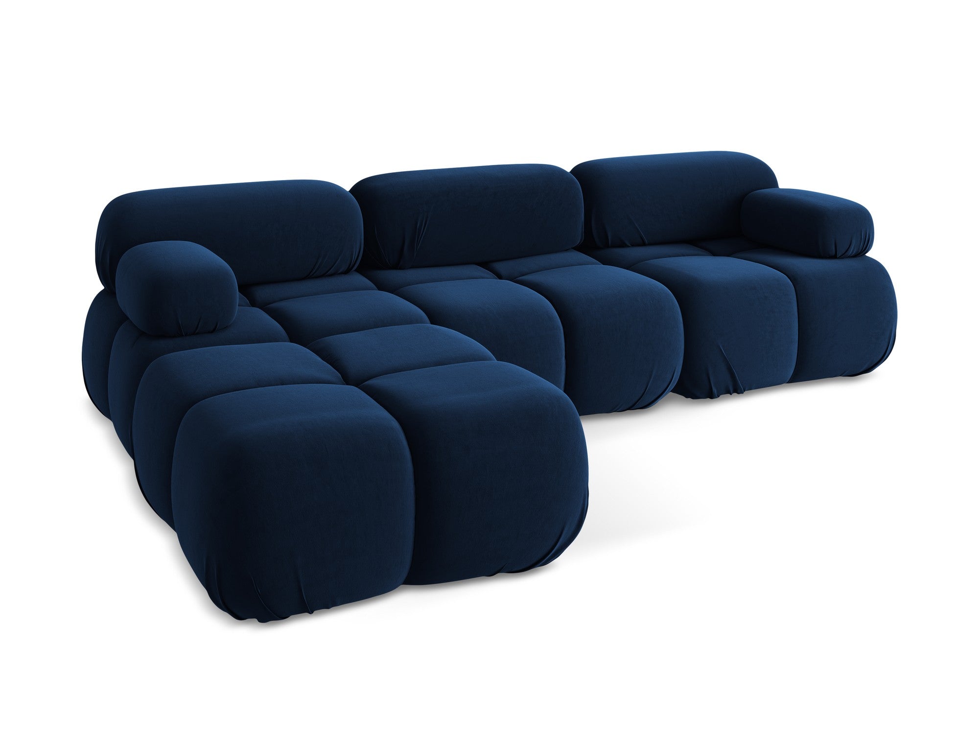 Universal velvet modular corner sofa LOKUA royal blue