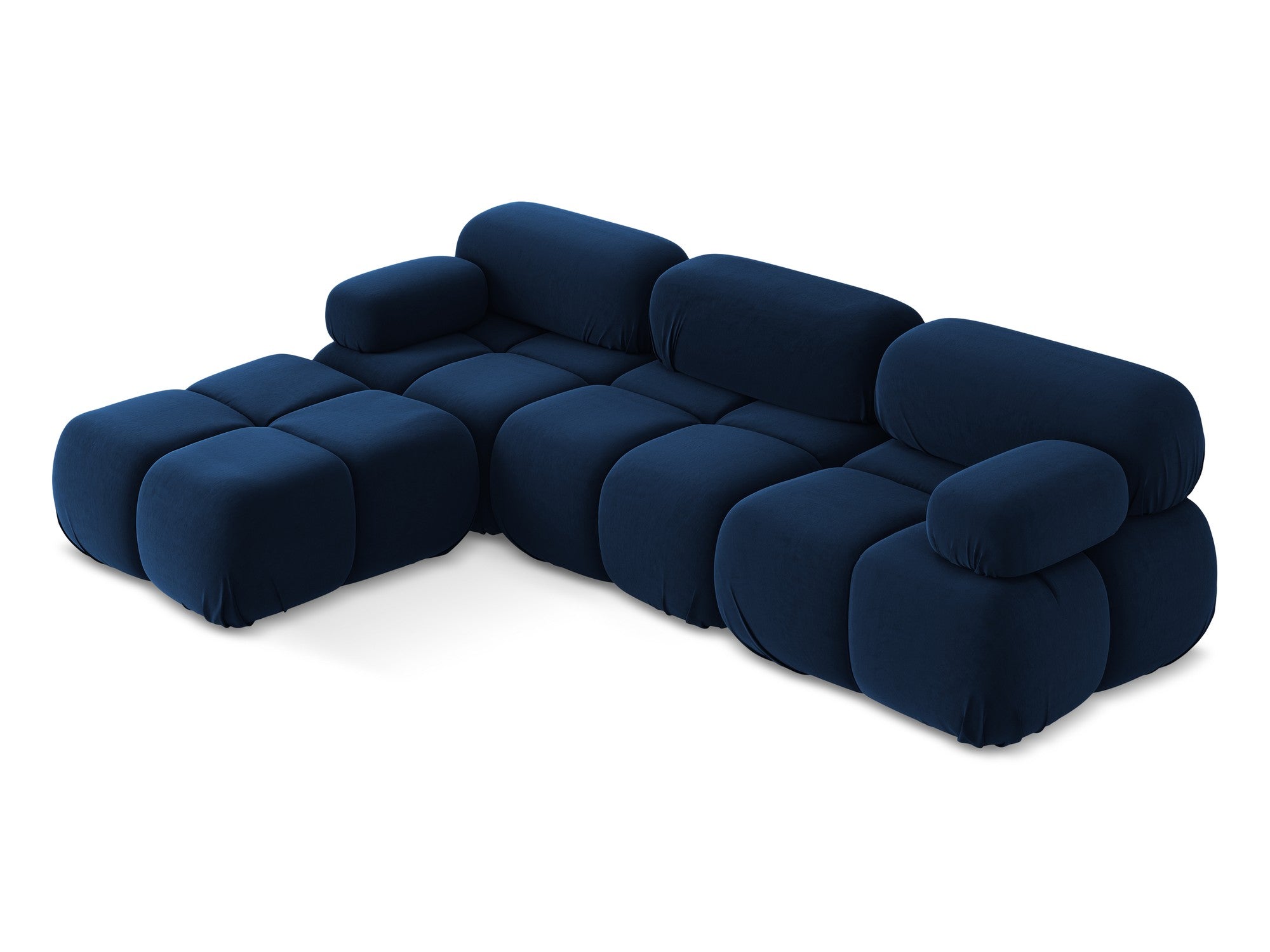 Universal velvet modular corner sofa LOKUA royal blue