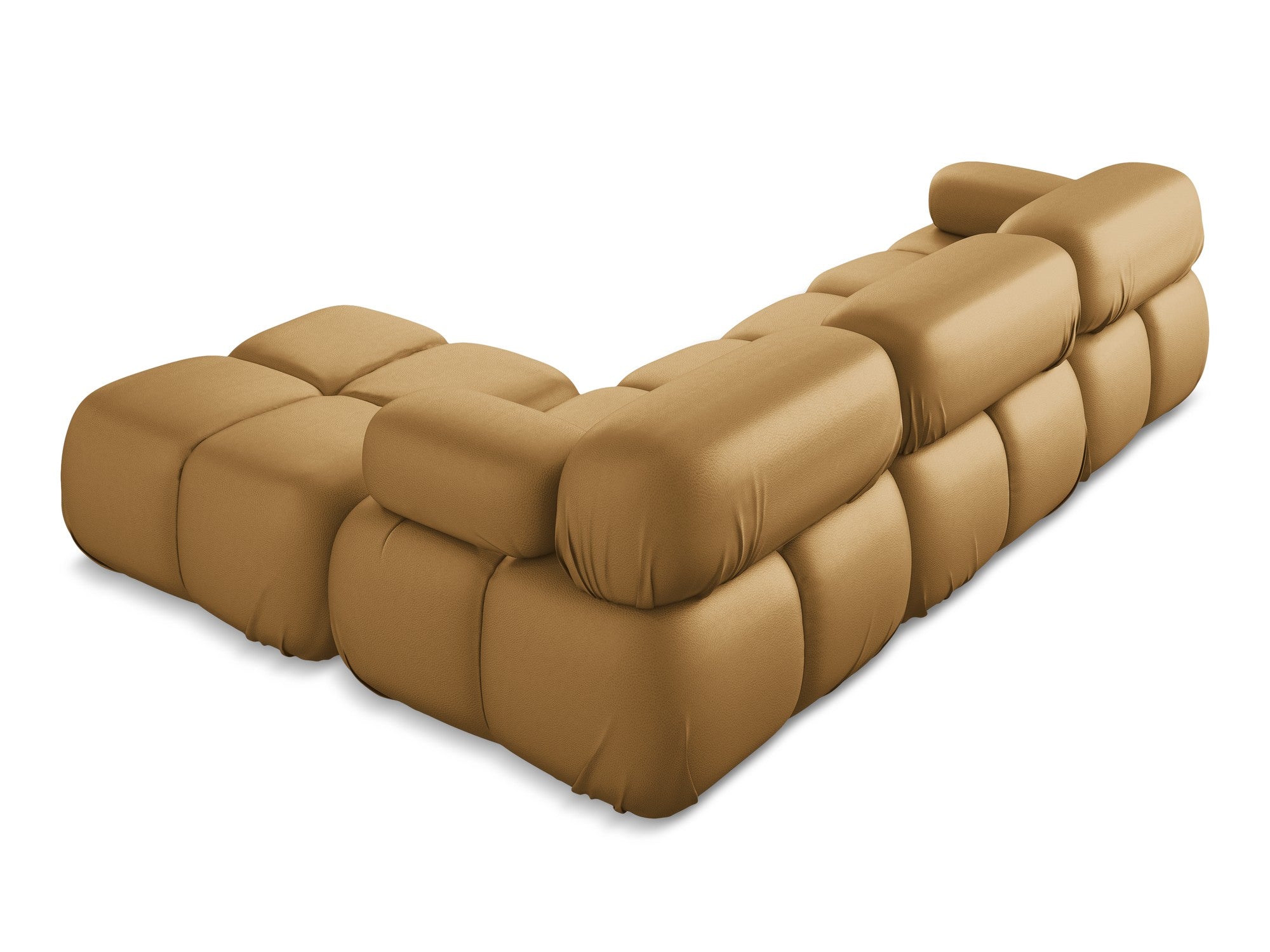 Universal modular corner sofa LOKUA caramel eco-leather