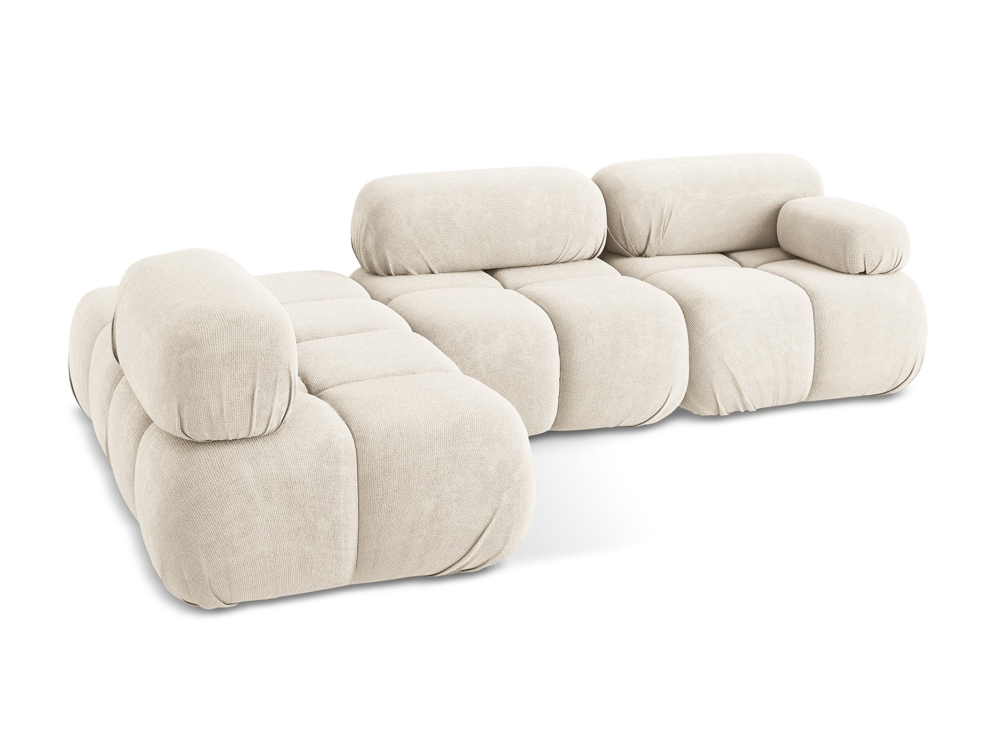 Modulaire linkerhoekbank LOKUA lichtbeige chenille
