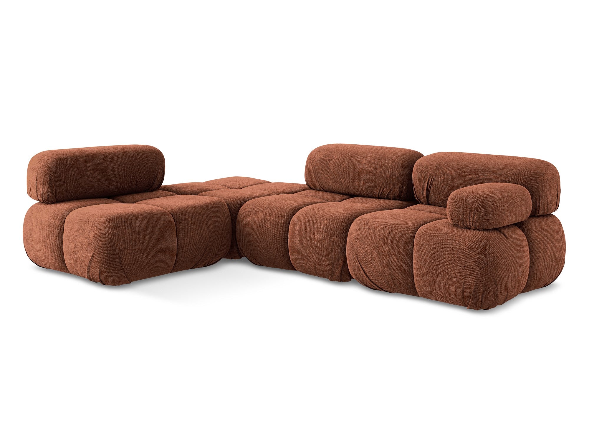 Modulaire linkerhoekbank LOKUA terracotta sjaal
