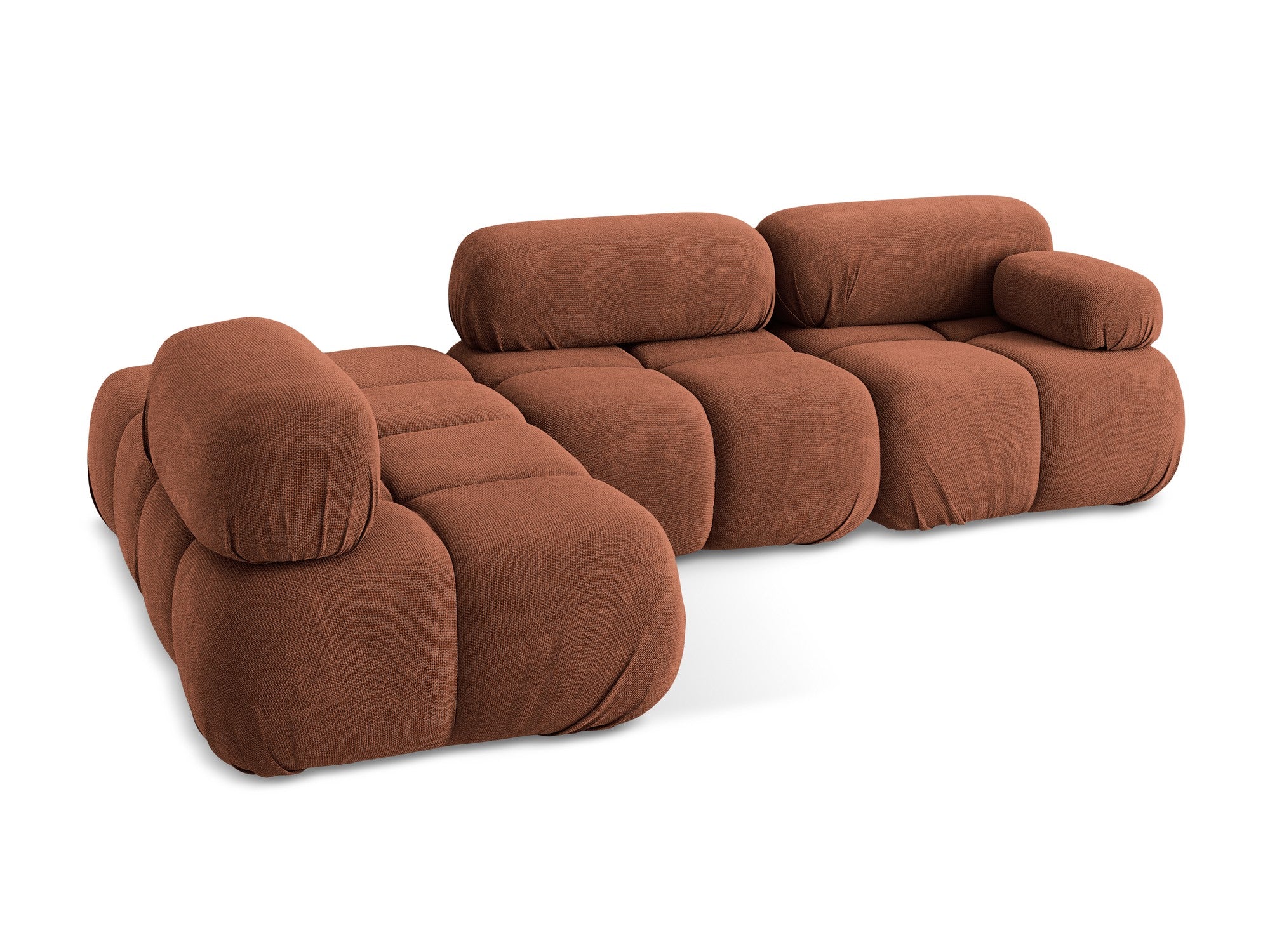 Modulaire linkerhoekbank LOKUA terracotta sjaal