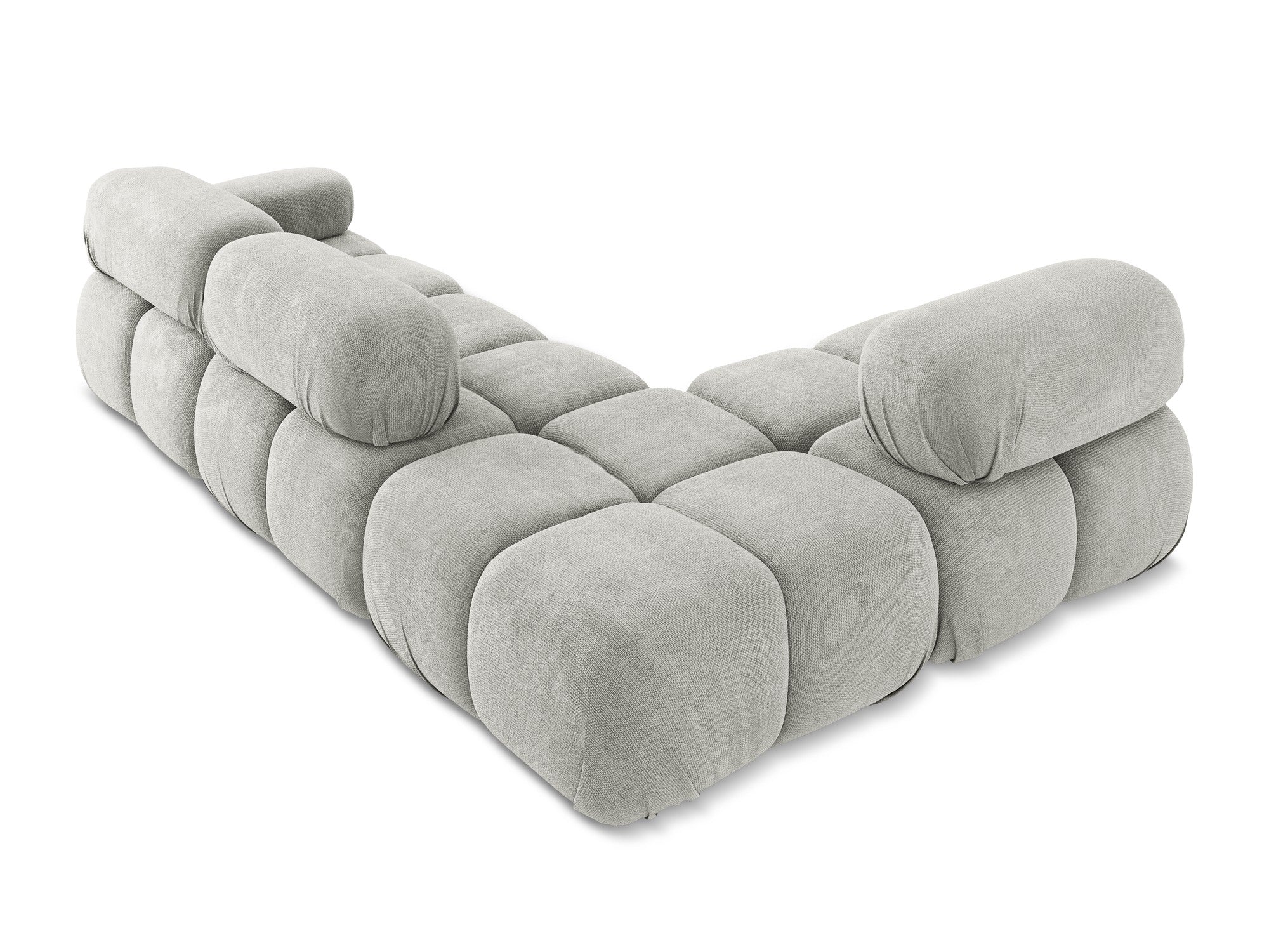 Modulaire linkerhoekbank LOKUA lichtgrijs chenille