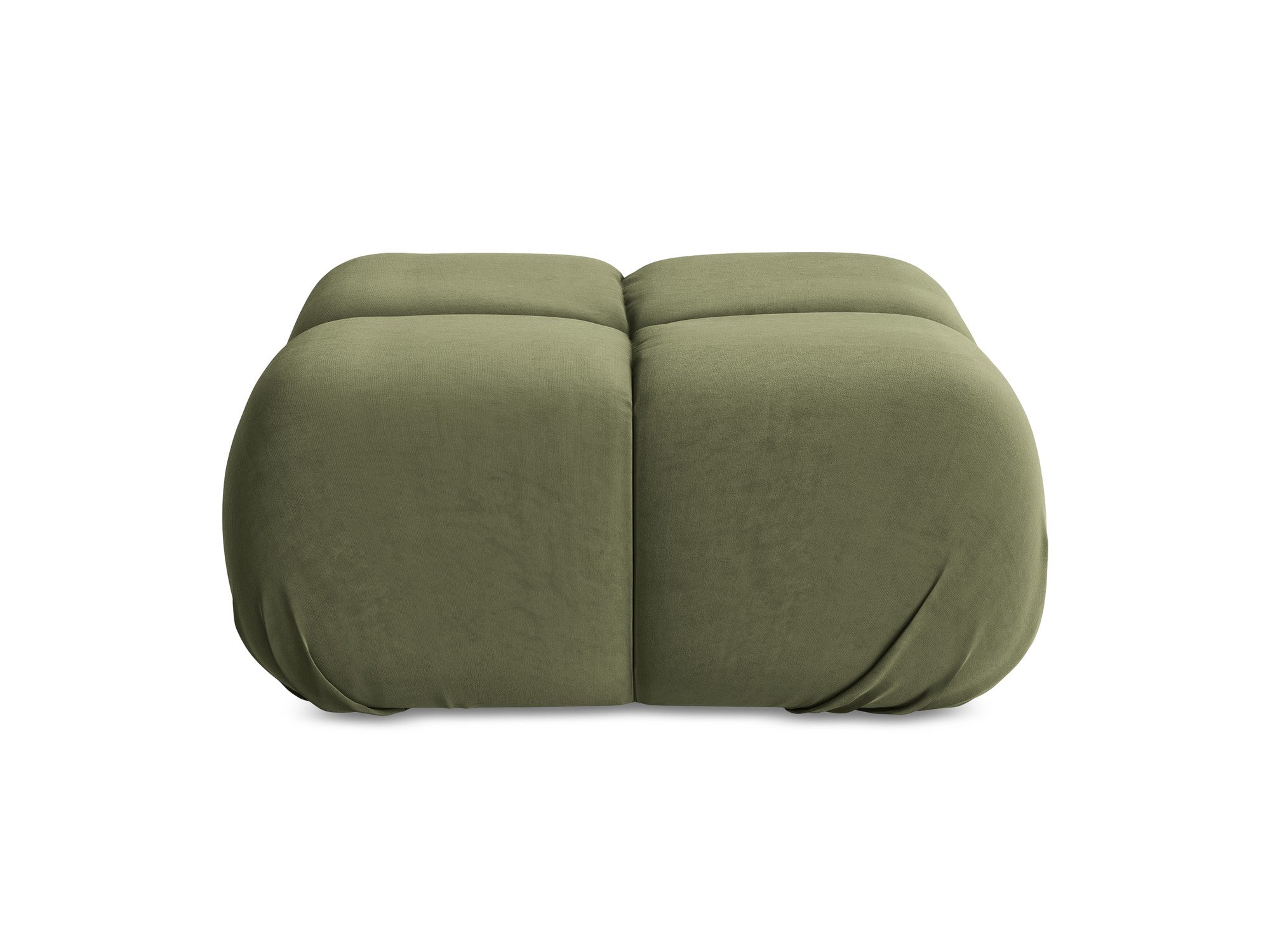 Pouf / velvet module LOKUA olive