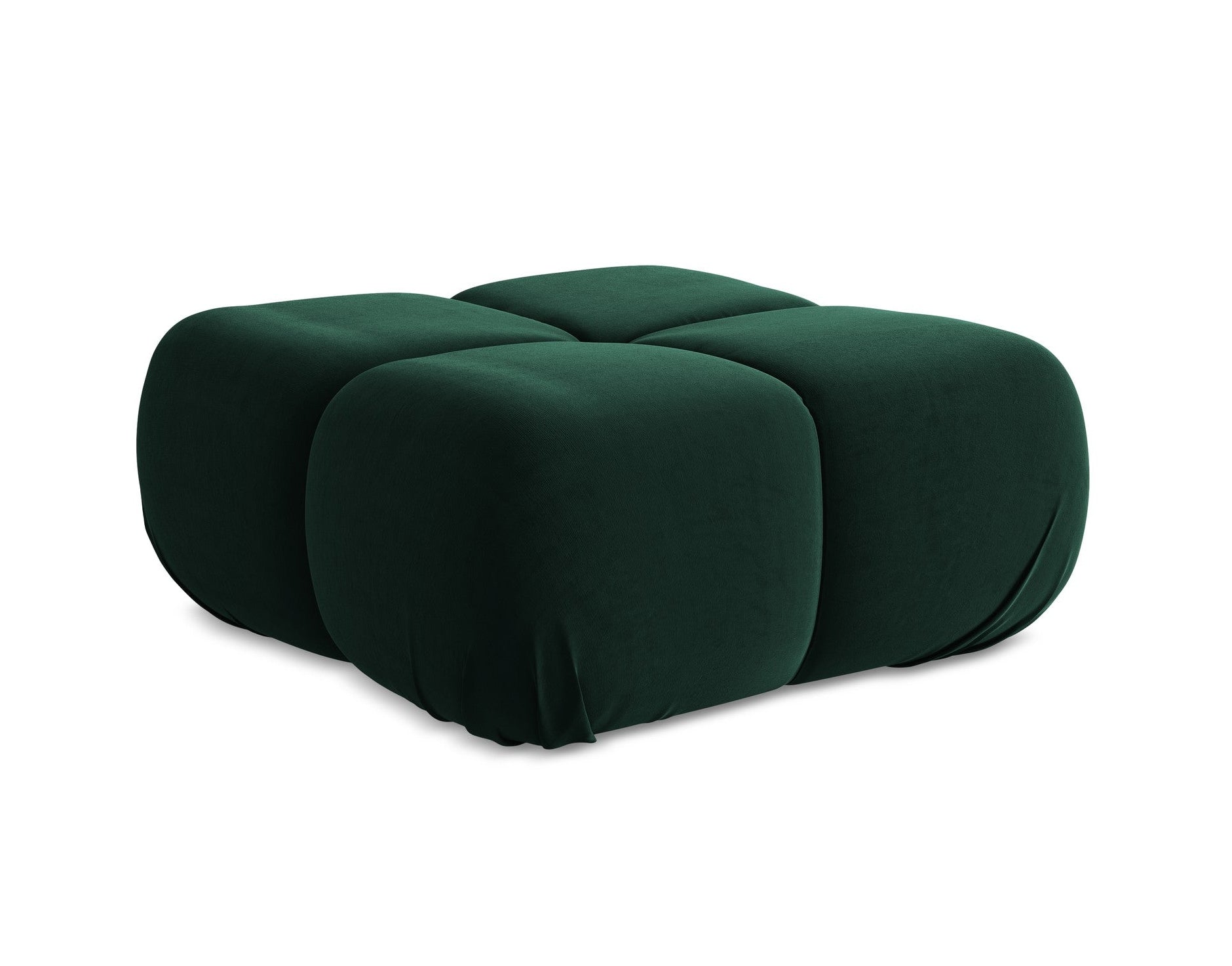 Pouf / velvet module LOKUA bottle green