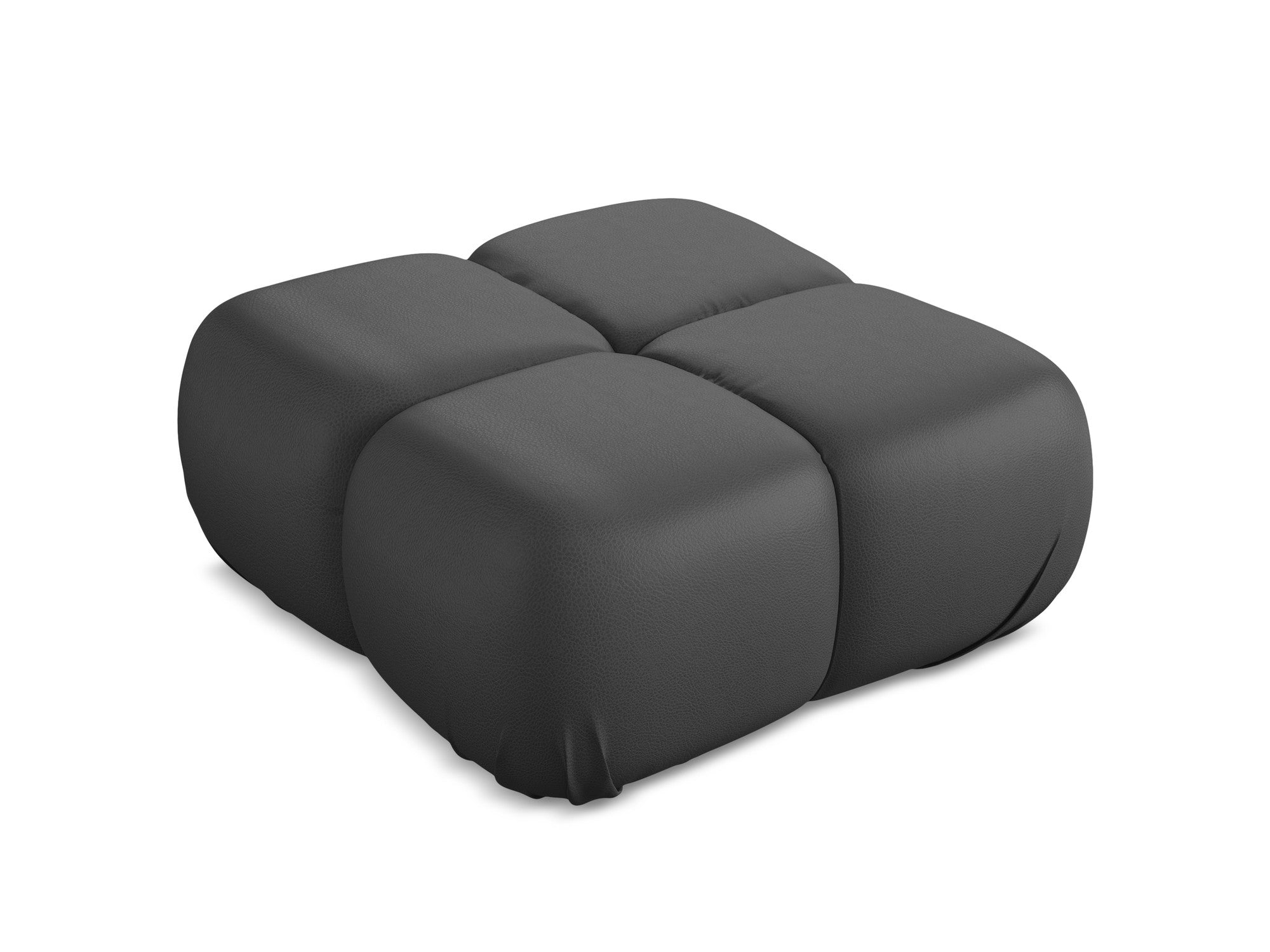 Pouf / module LOKUA gray eco-leather