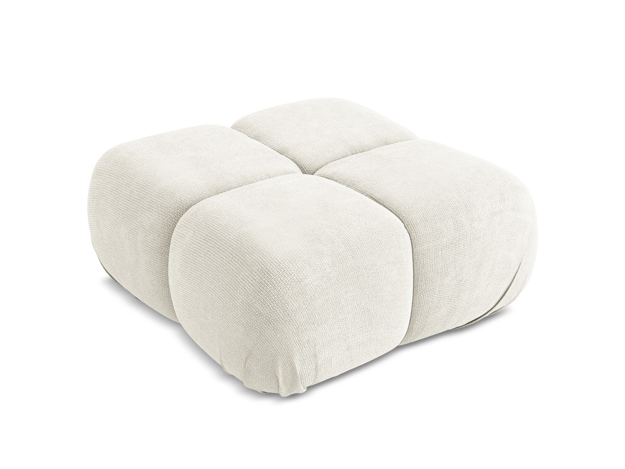 Pouf / module LOKUA white chenille