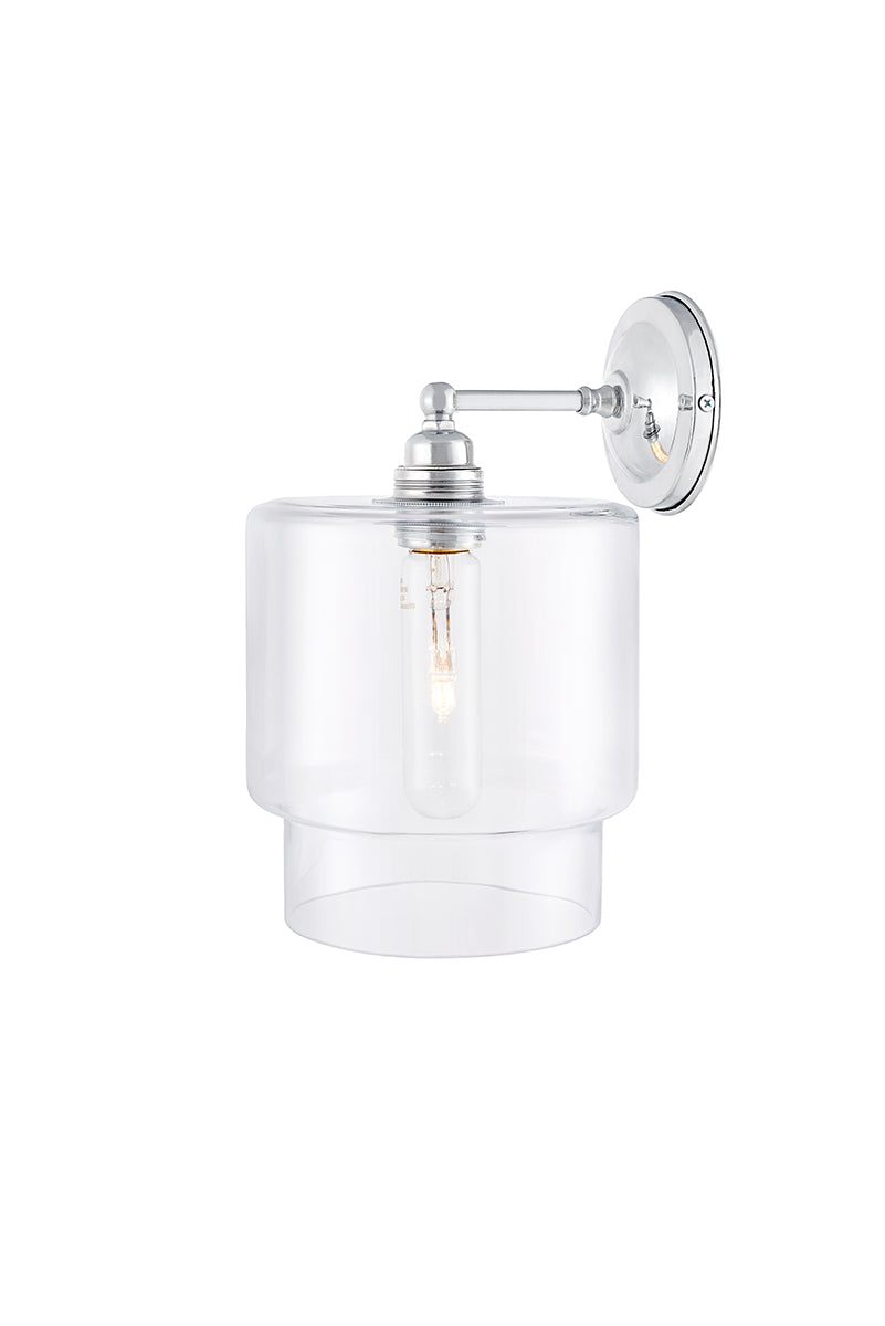 Wandlamp LONGIS IV transparant met glanzend chroom