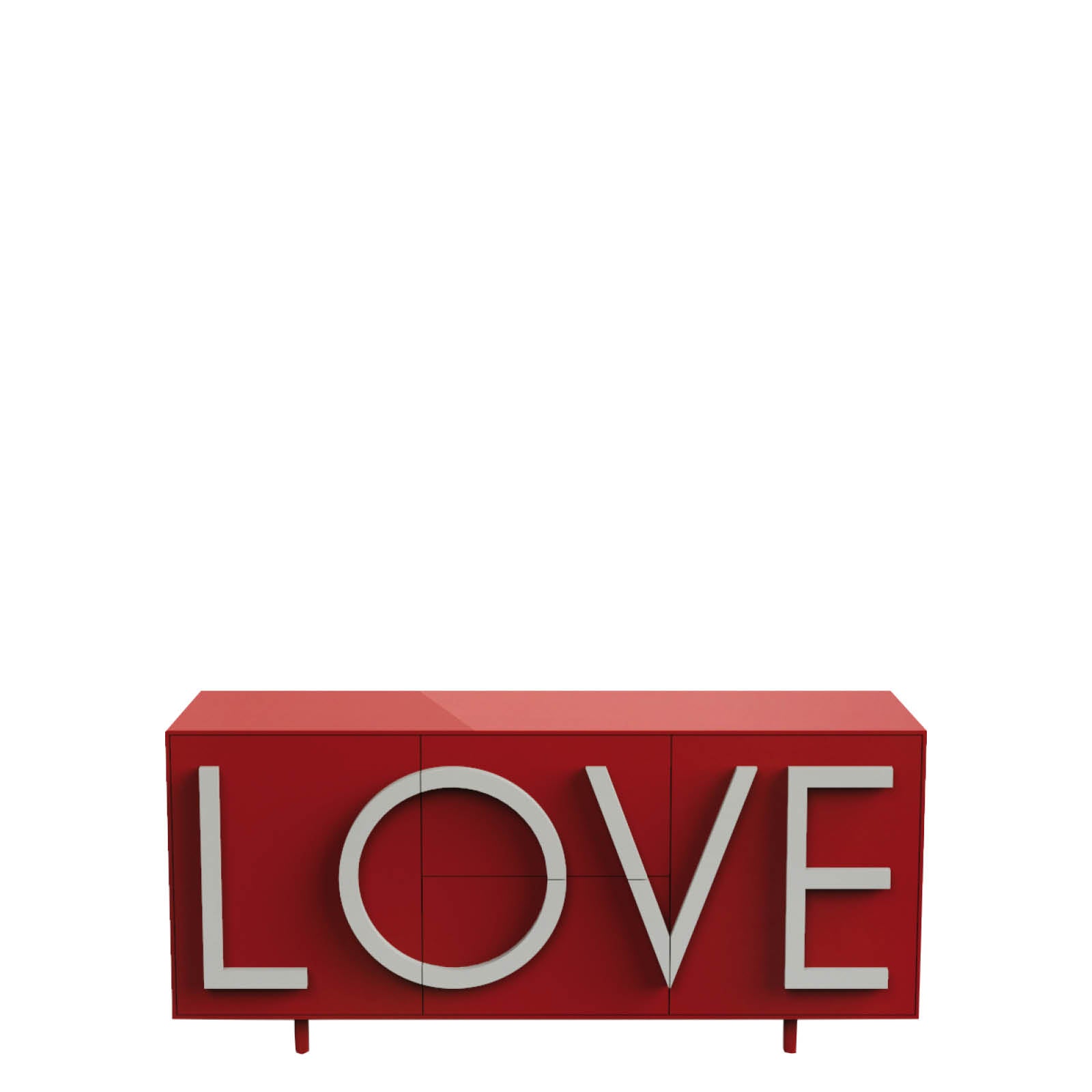 Red love chest of drawers