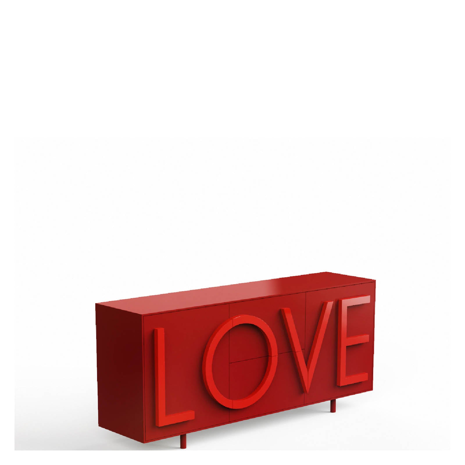 Red love chest of drawers