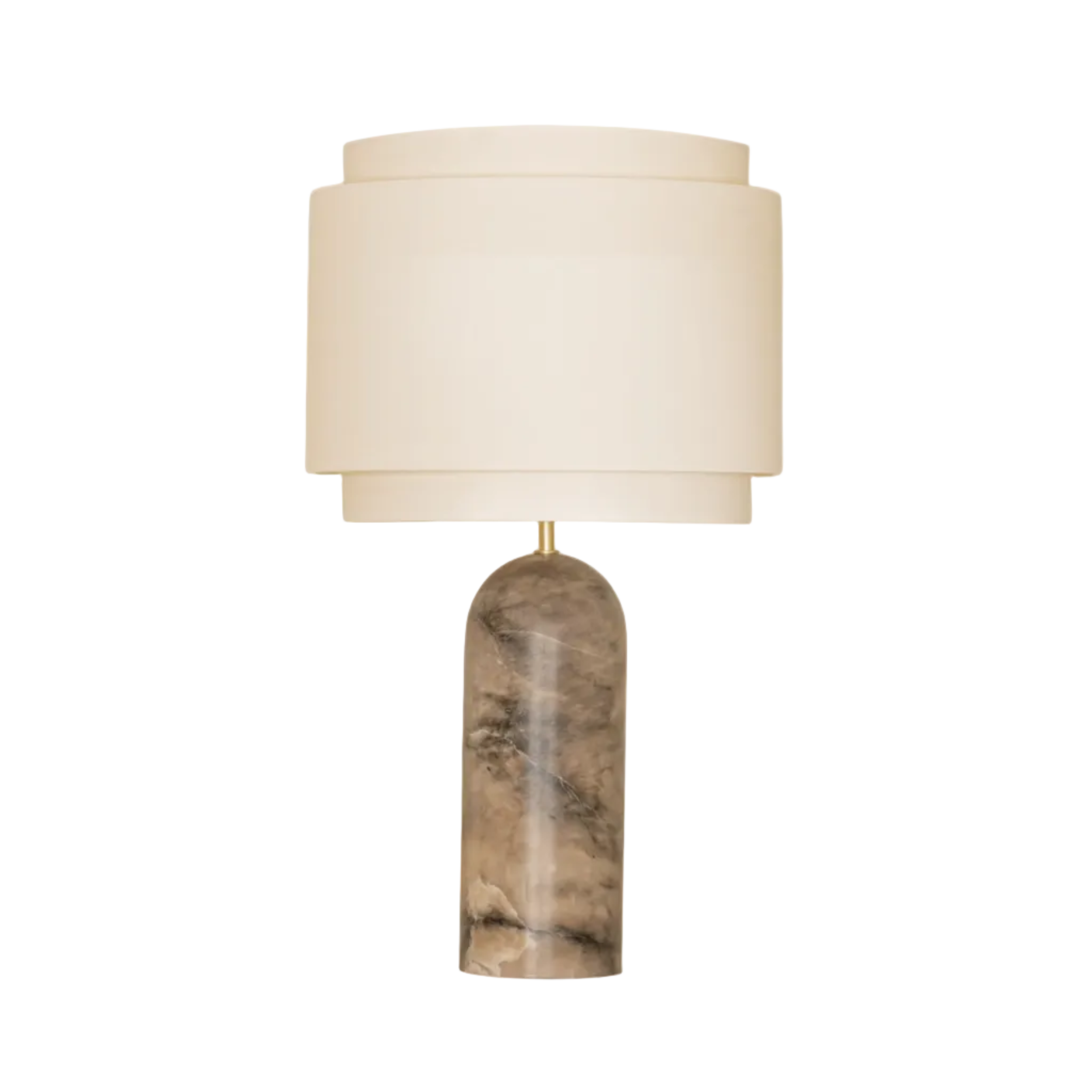 Tischlampe PURA KELO DOUBLE dunkelbeige Alabaster