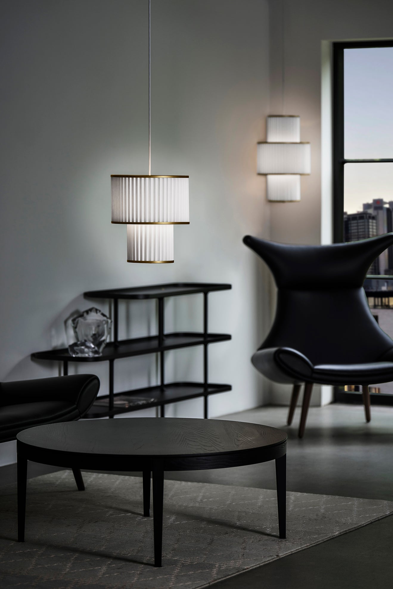 Pendelleuchte MODELL 110 PLIVELLO weiß mit Gold