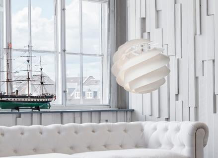 Hanging Lamp MODEL 1313 SWIRL 3 white