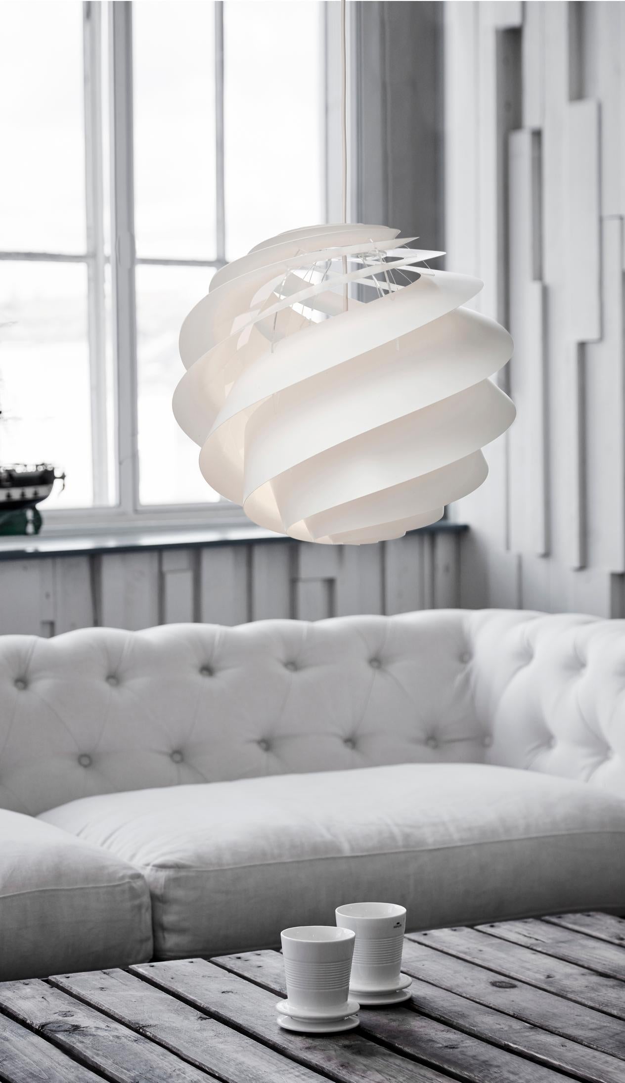 Hanging Lamp MODEL 1313 SWIRL 3 white