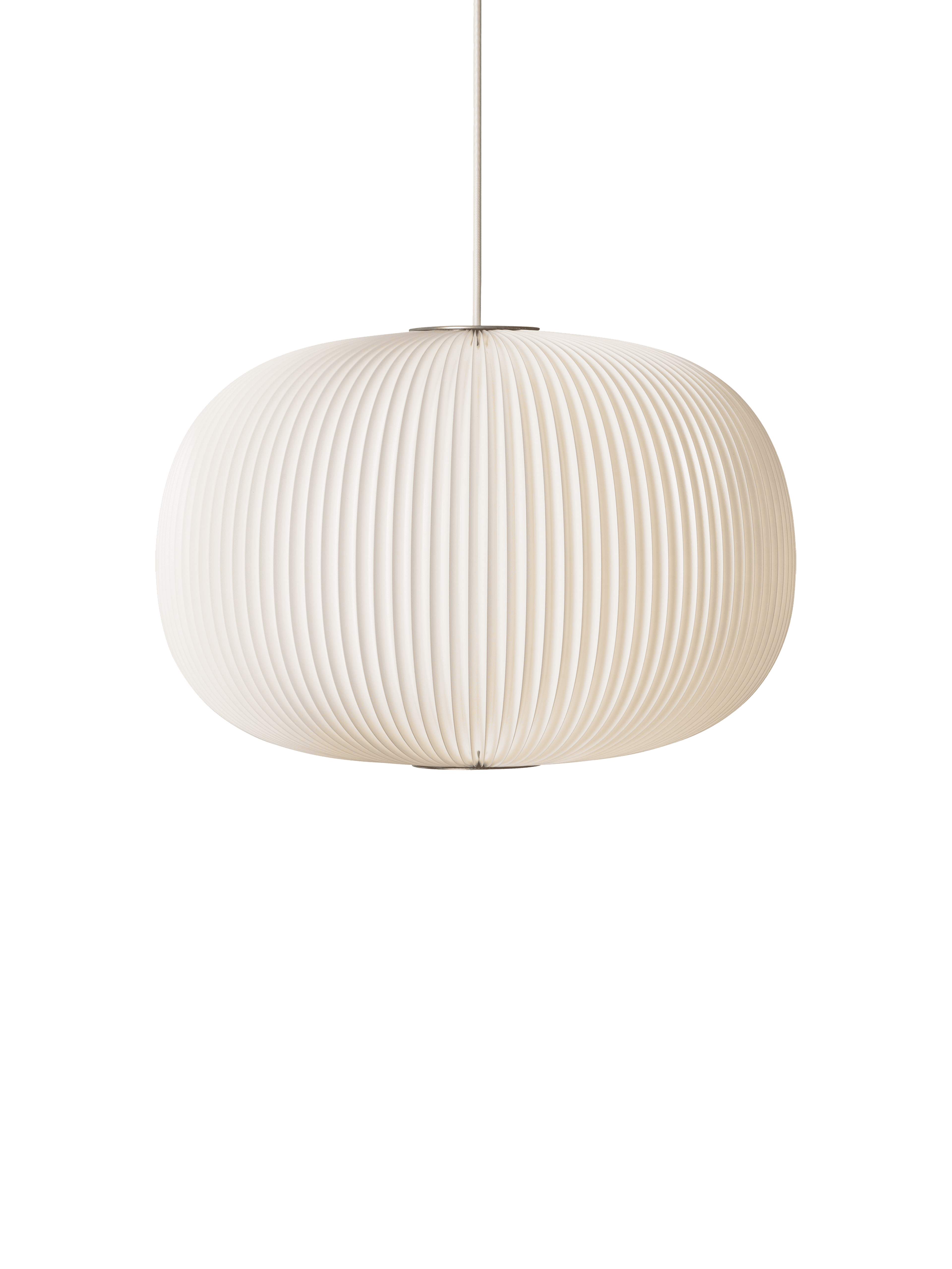 Hanglamp MODEL 132 LAMELLA 1 wit met zilveren afwerking