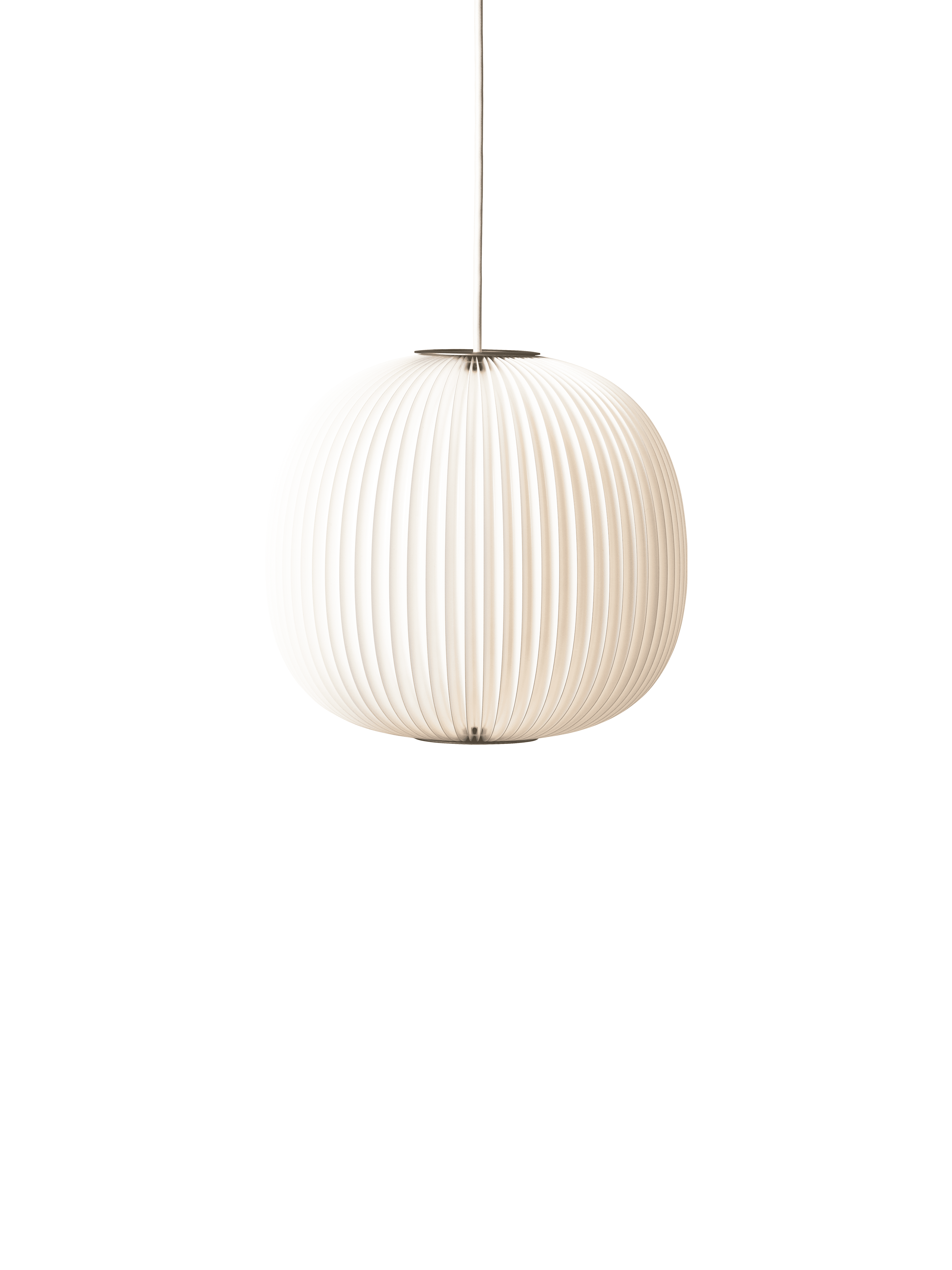Hanglamp MODEL 134 LAMELLA 3 wit met gouden afwerking