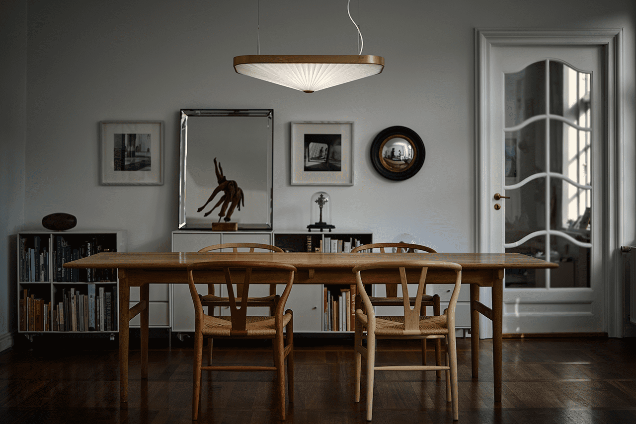 Hanging Lamp MODEL 197 CELINE white with gold