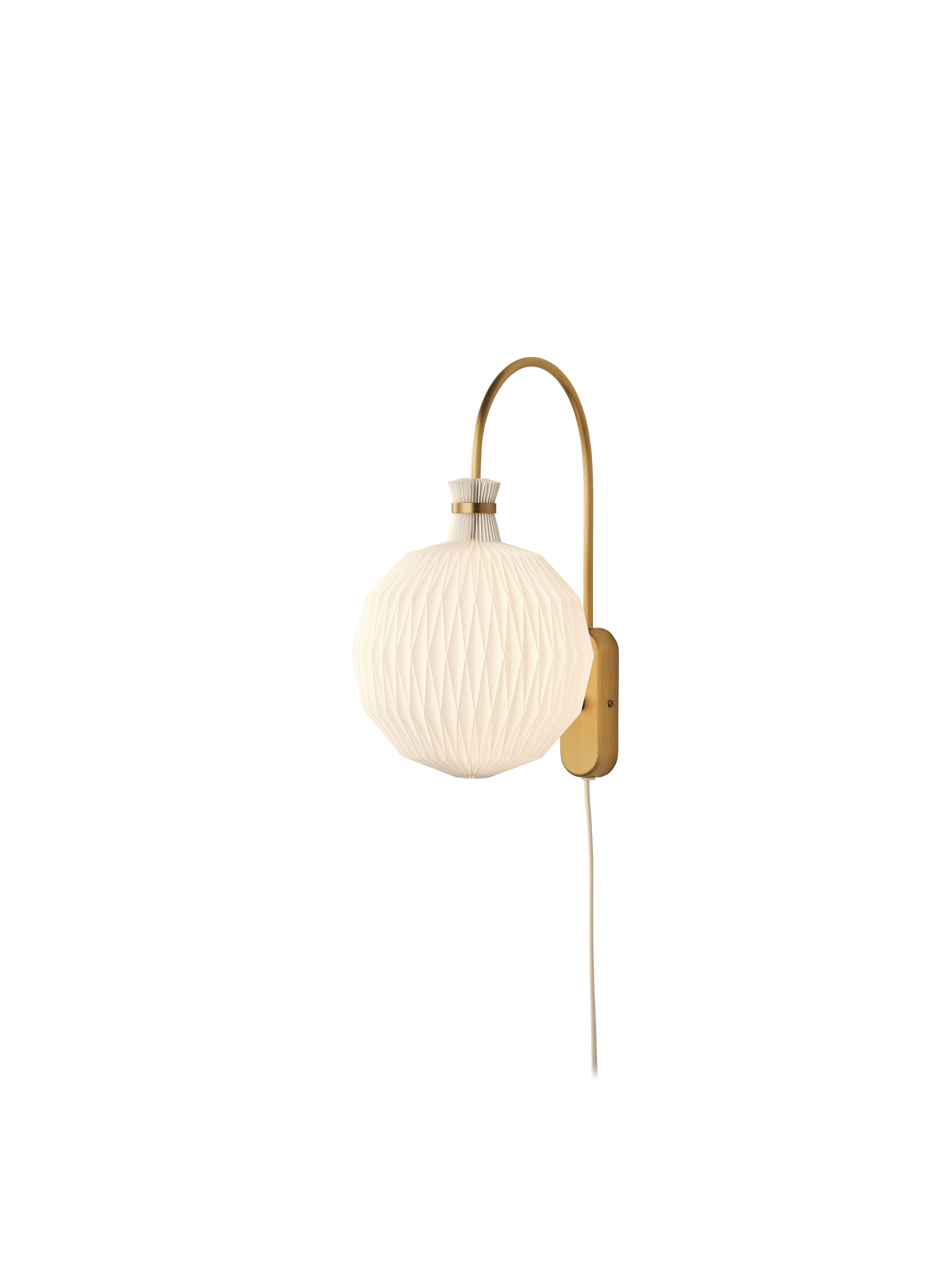 Lampa ścienna MODEL 201 biały z mosiężną podstawą – Le Klint