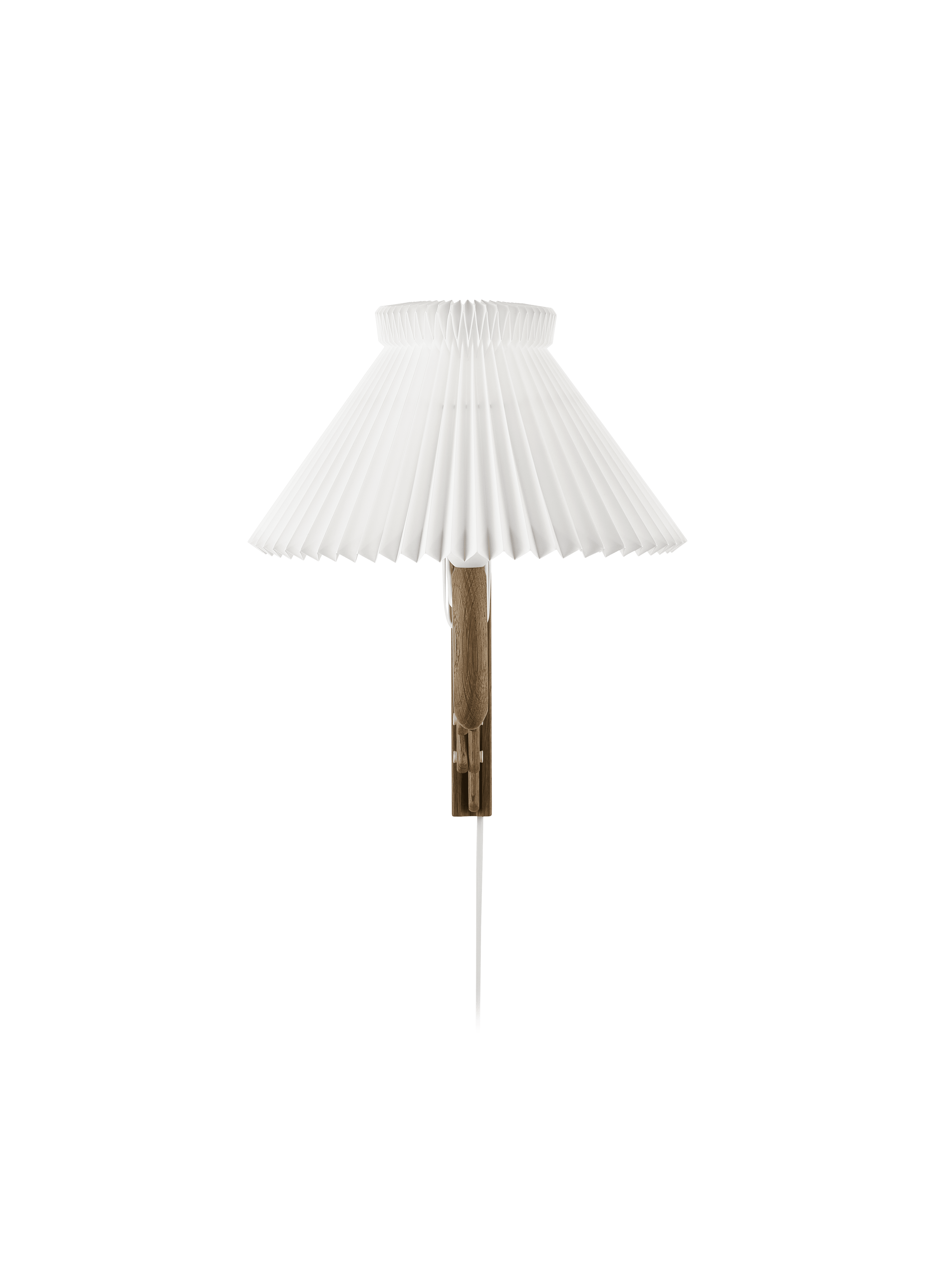 Wandlamp MODEL 224 1/17 SAX wit met een donkere eiken basis