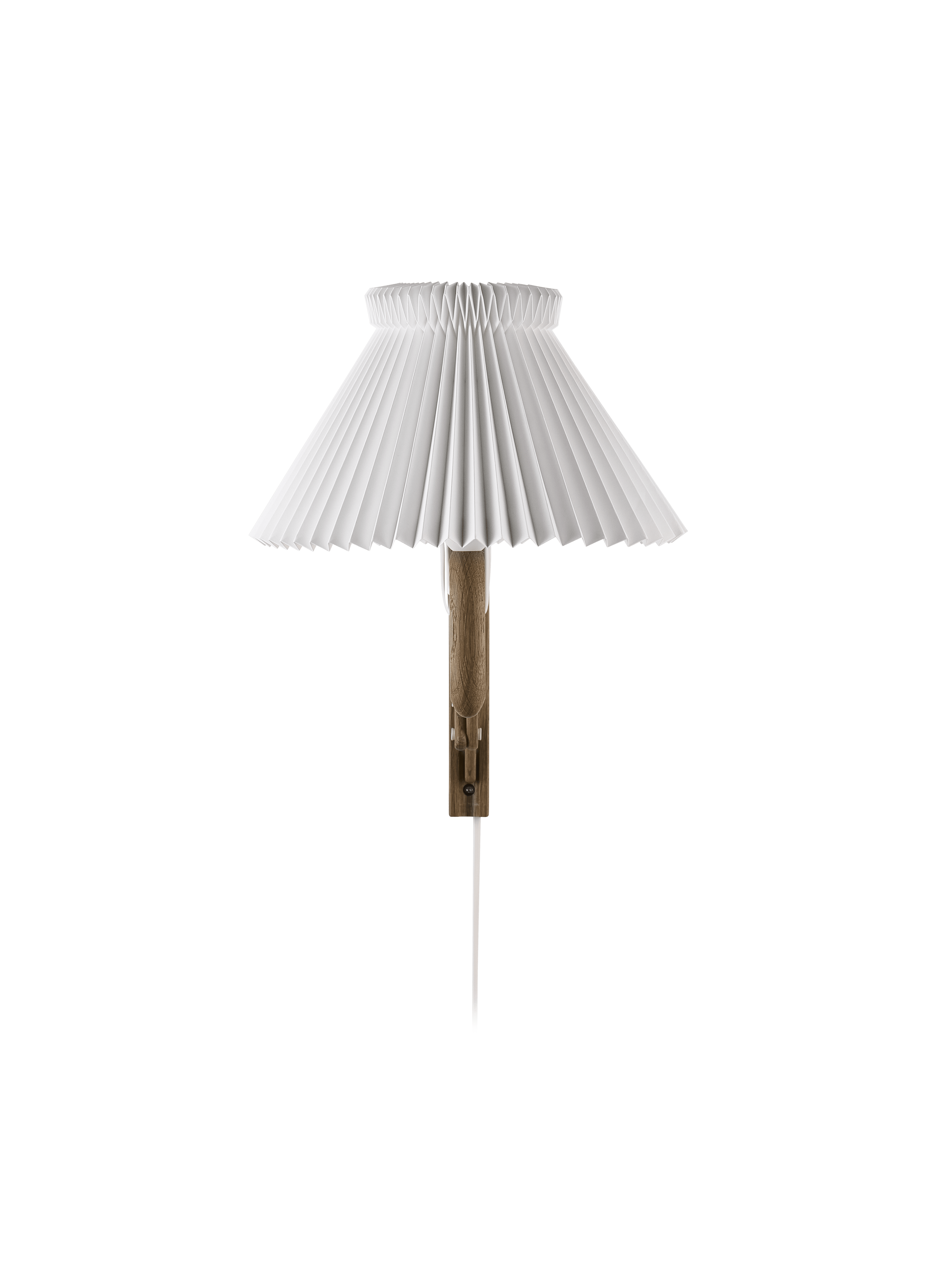 Wandlamp MODEL 224 1/17 SAX wit met een donkere eiken basis