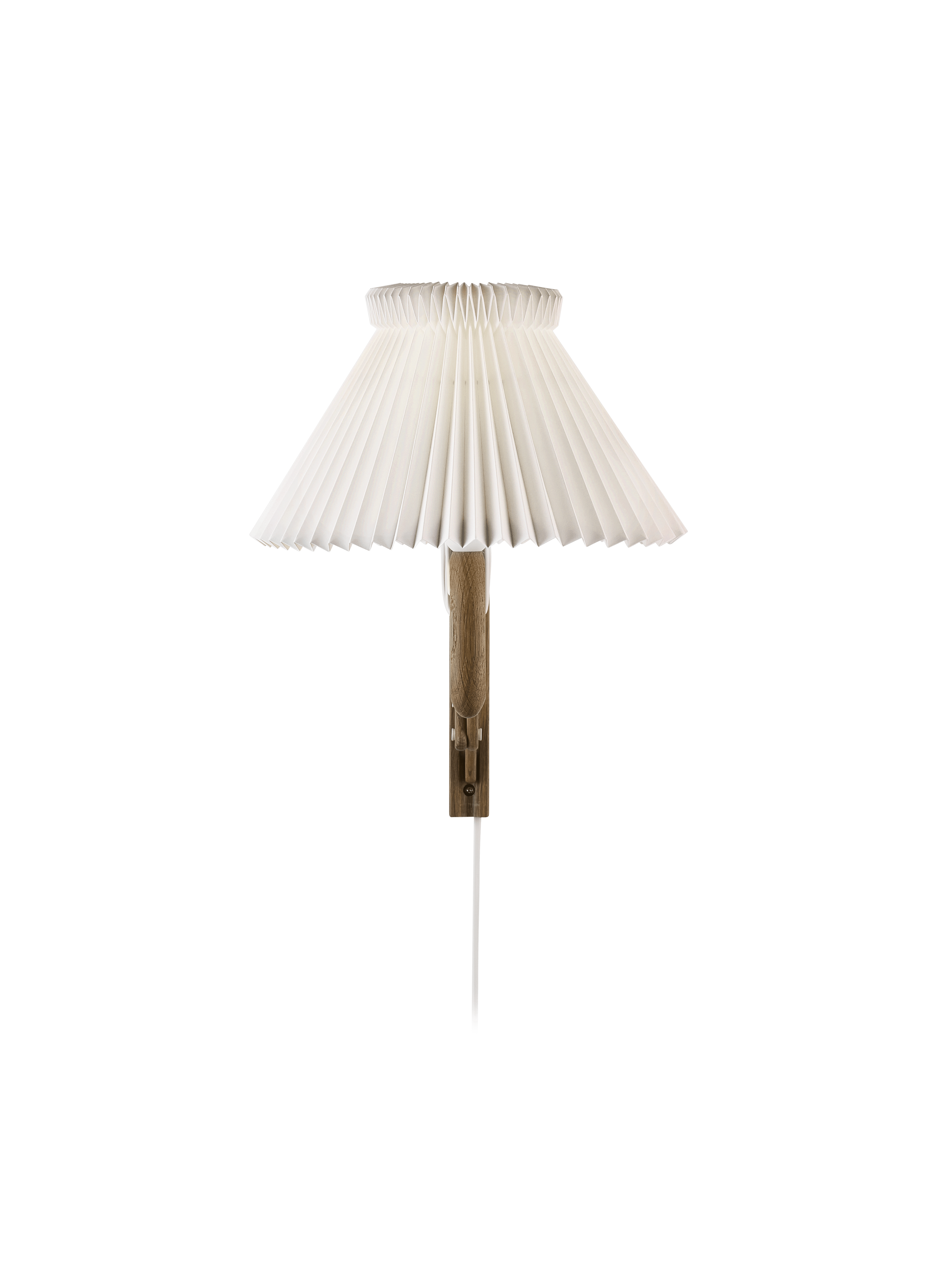 Wandlamp MODEL 224 1/17 SAX wit met een donkere eiken basis