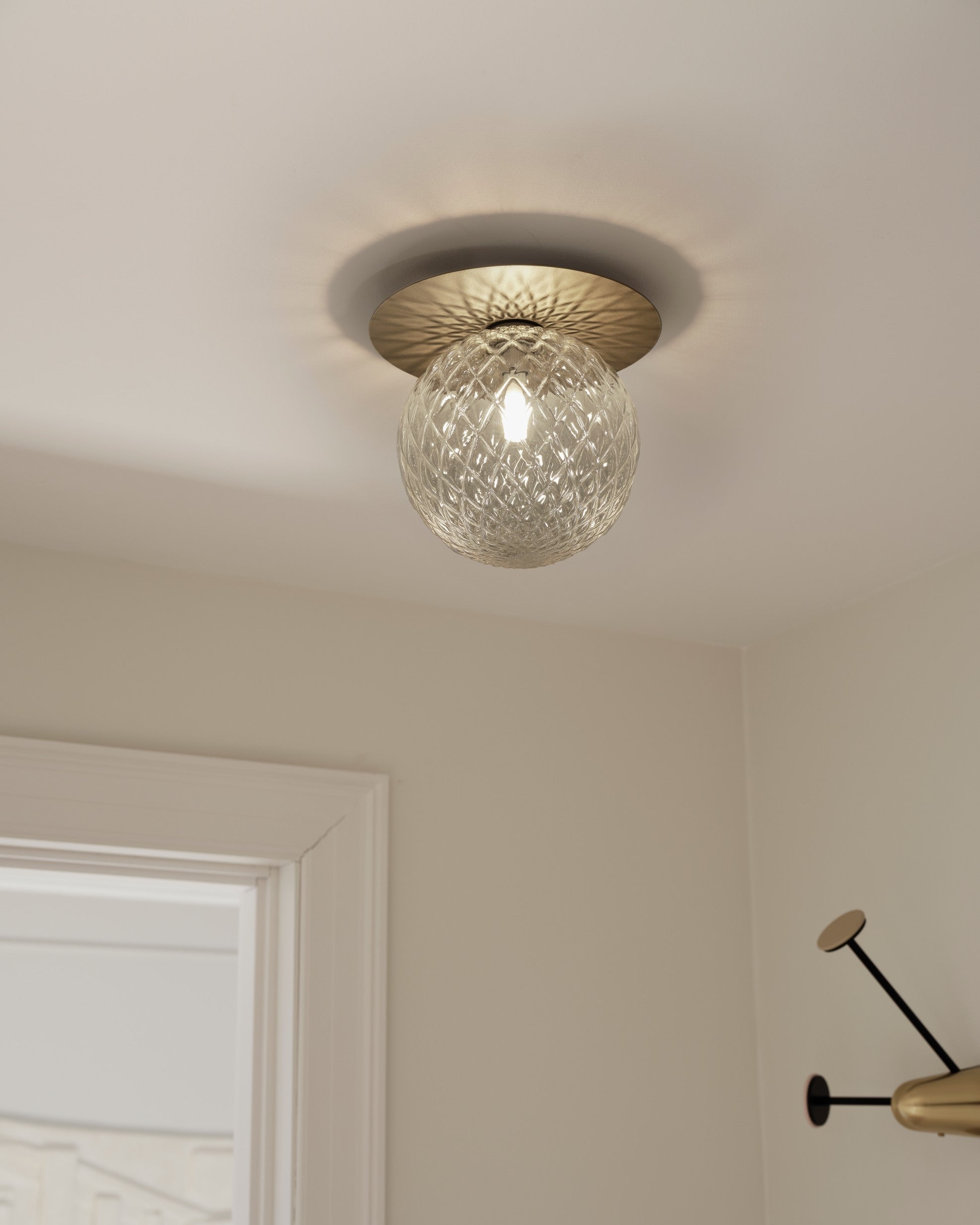 Inbouw wandlamp LIILA goud met transparant glas