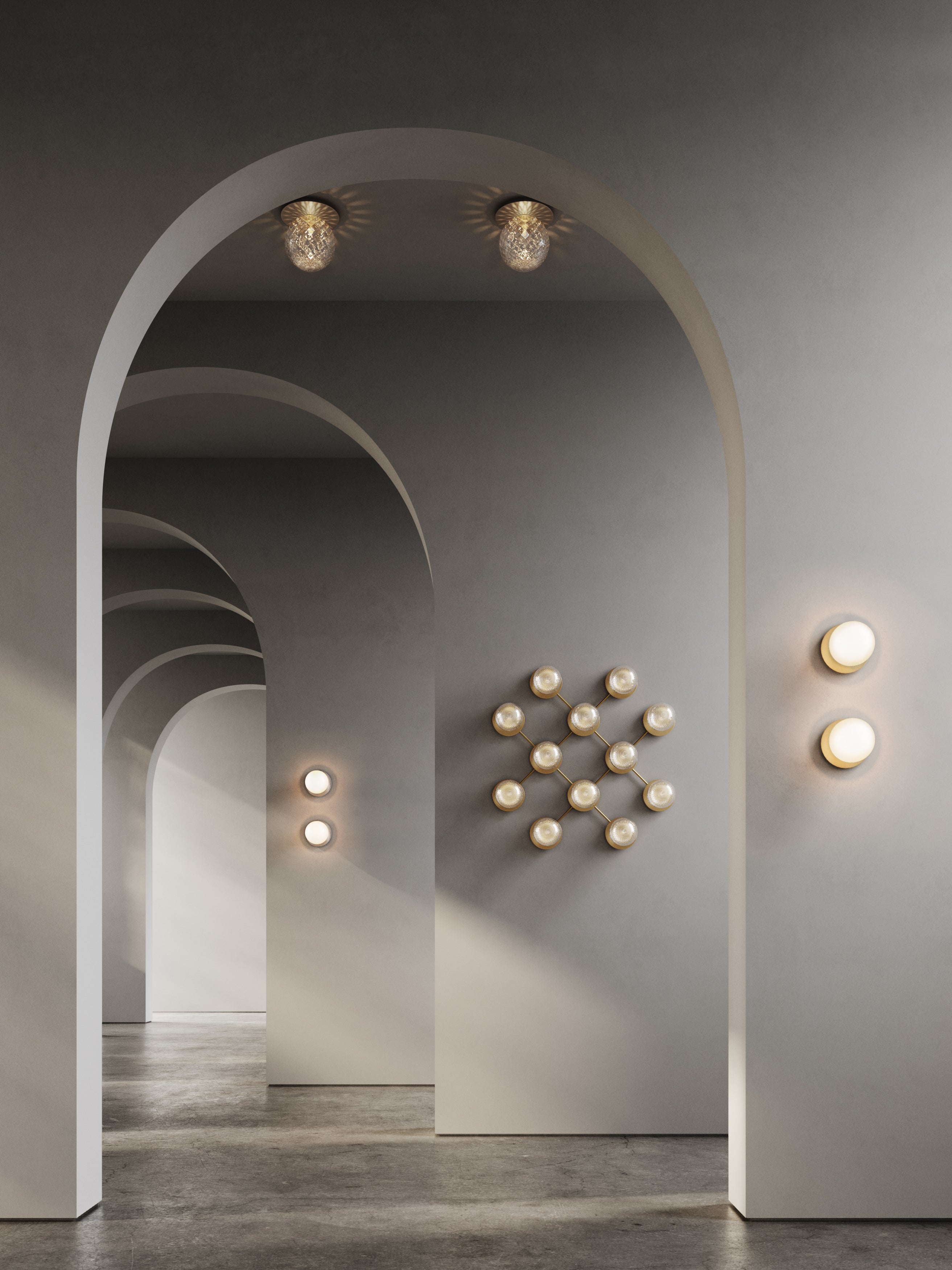 Wandlamp LIILA 12 goud met transparant glas