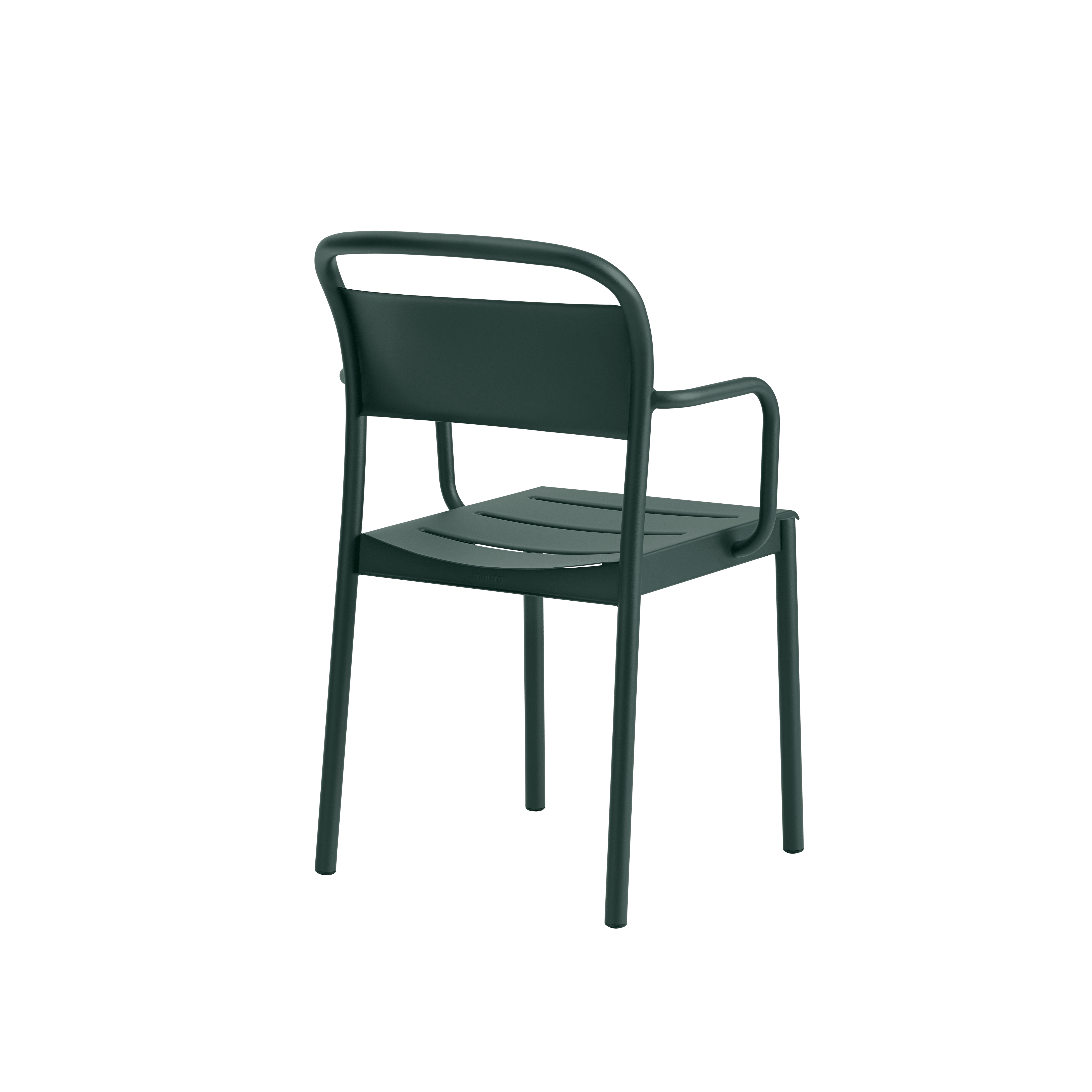 Sessel mit Armlehnen für den Außenbereich LINEAR dunkelgrüner Stahl
