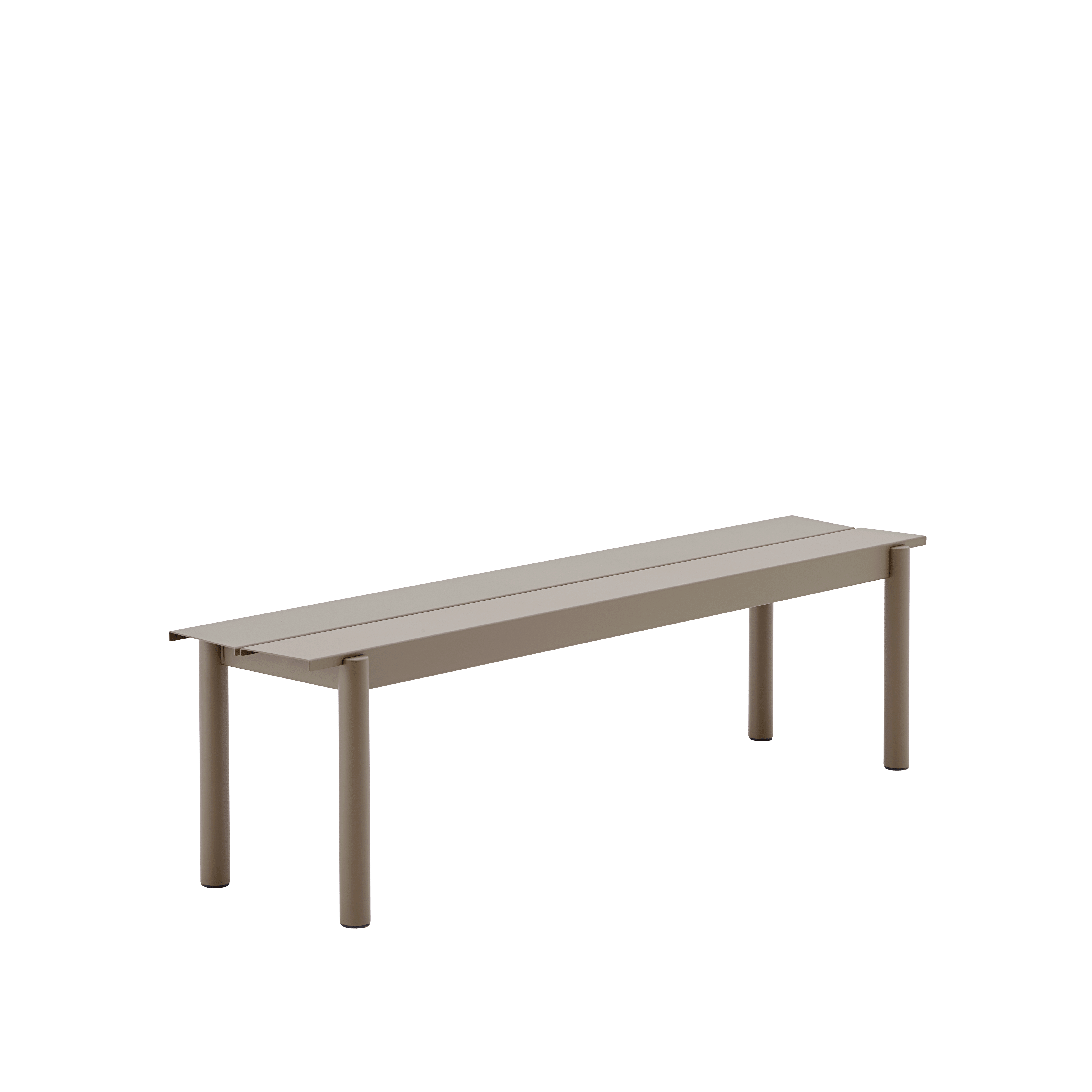 Buitenbank LINEAR taupe staal