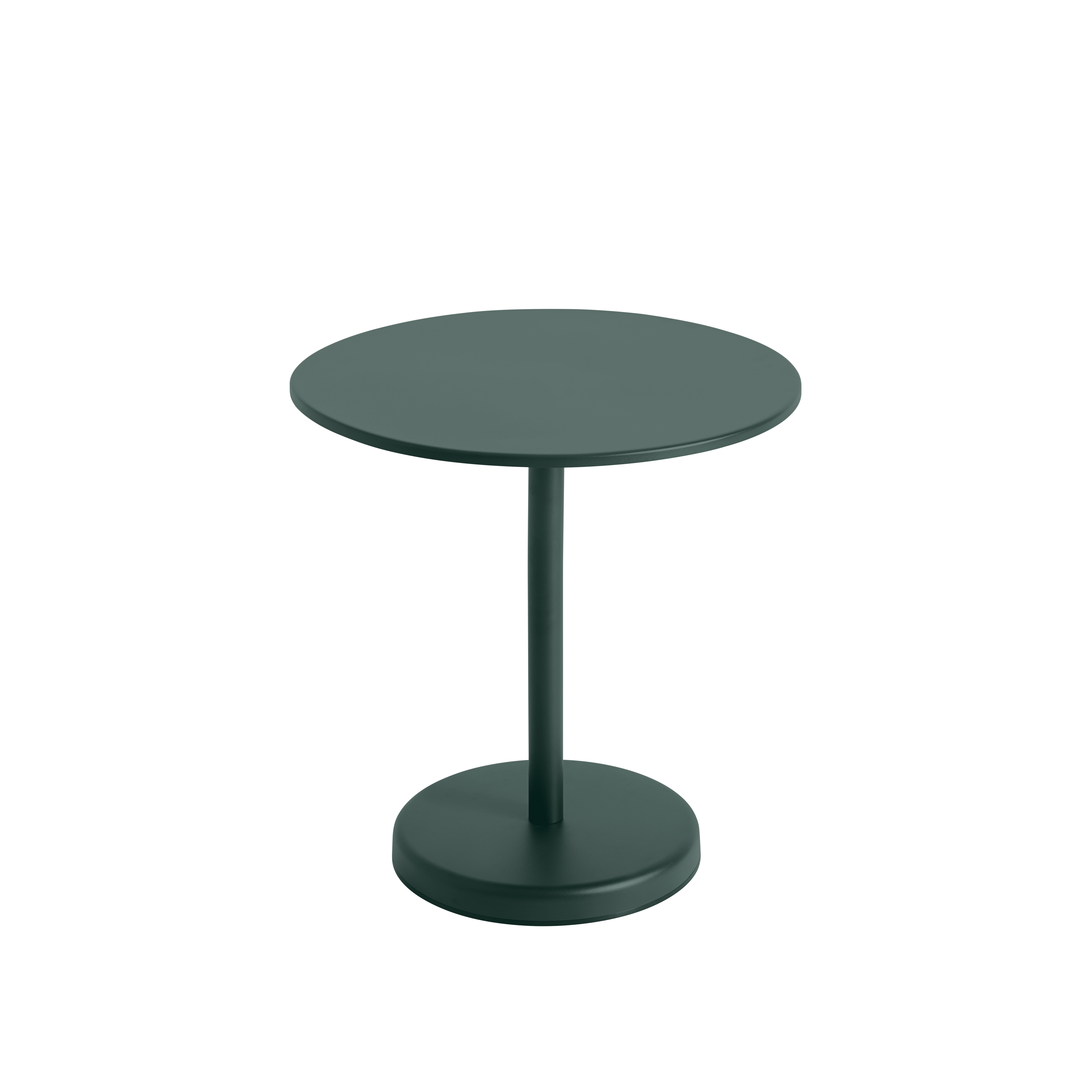 Ronde buitenbar tafel LINEAR donkergroen staal