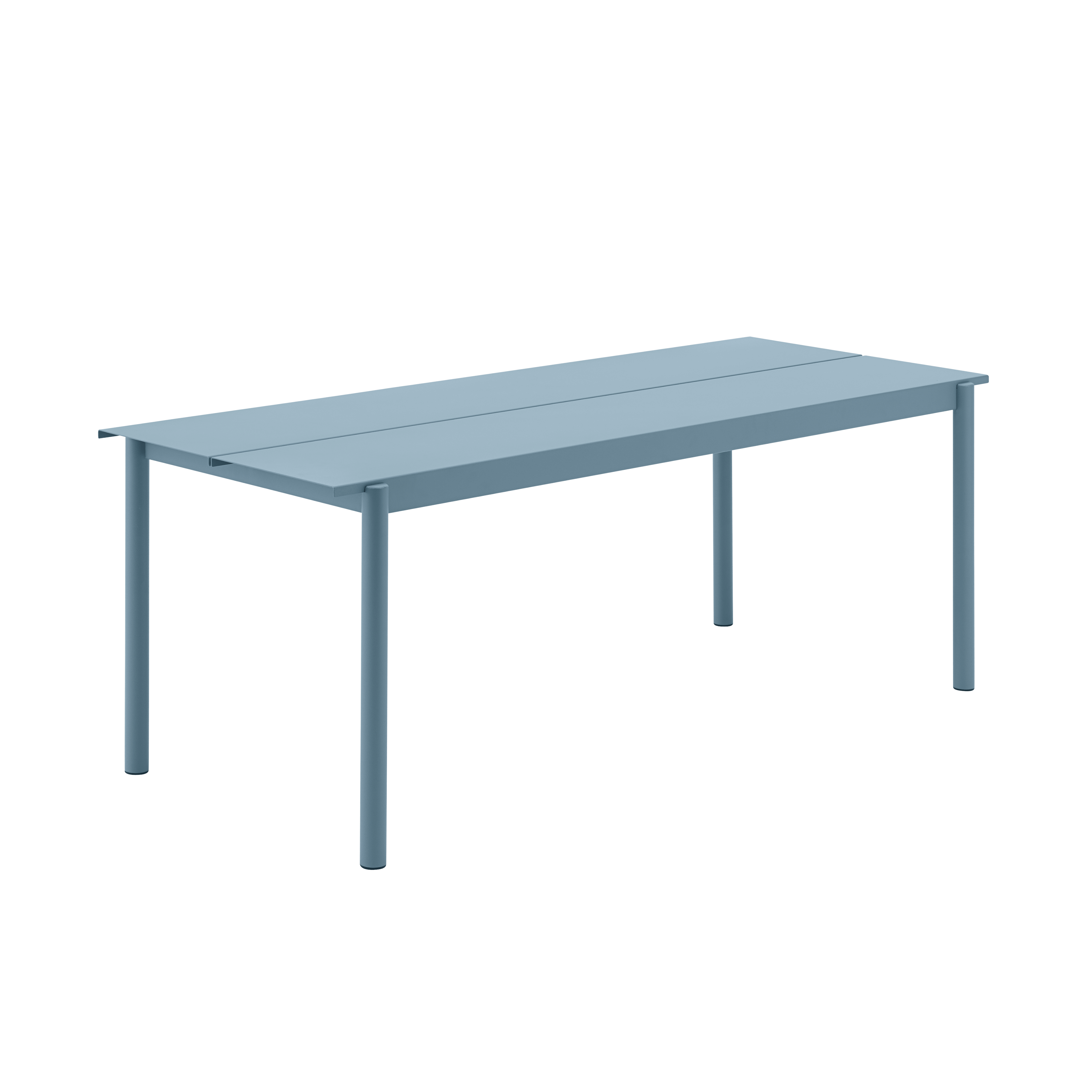 Buiten tafel LINEAR blauwe staal