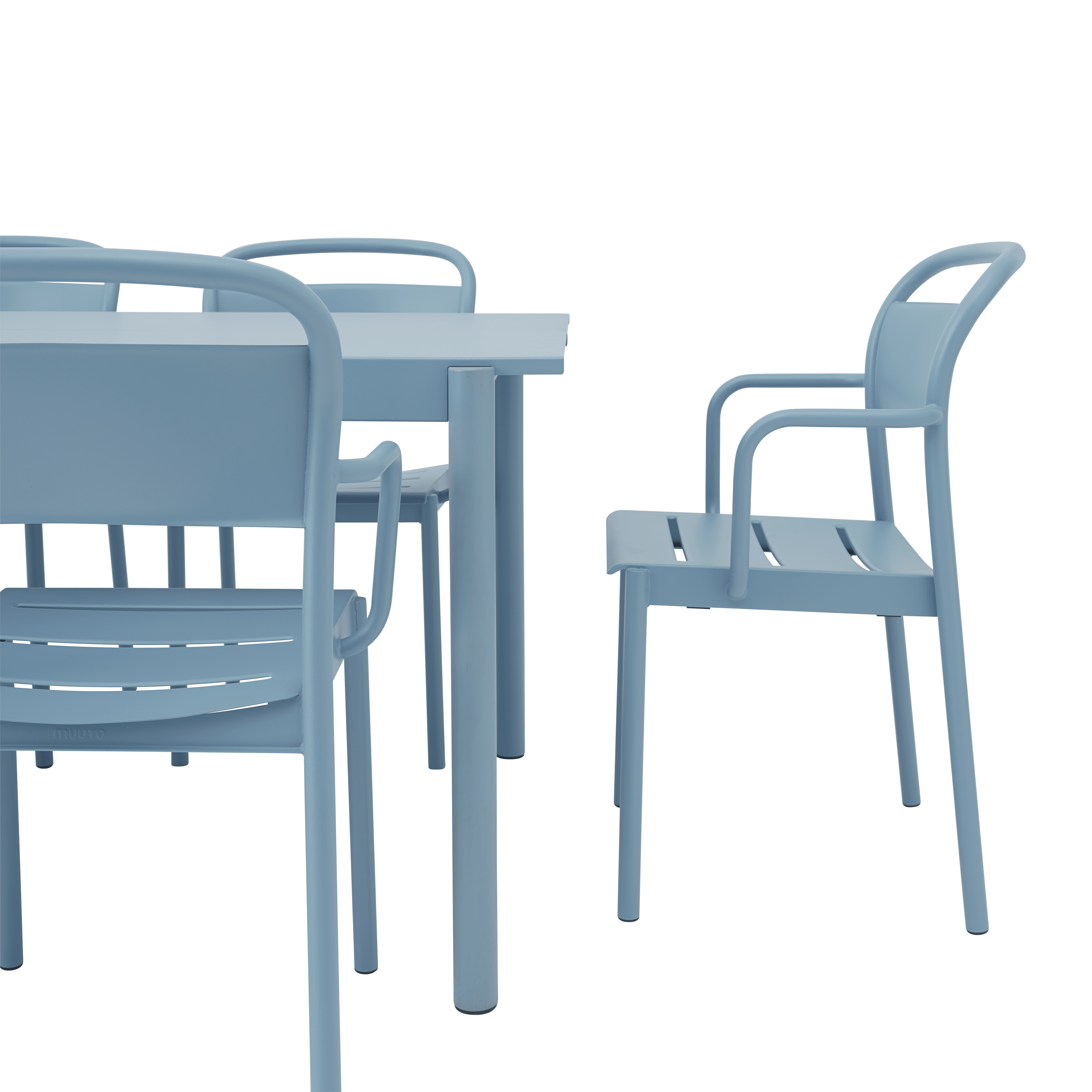 Sessel mit Armlehnen für den Außenbereich LINEAR himmelblau