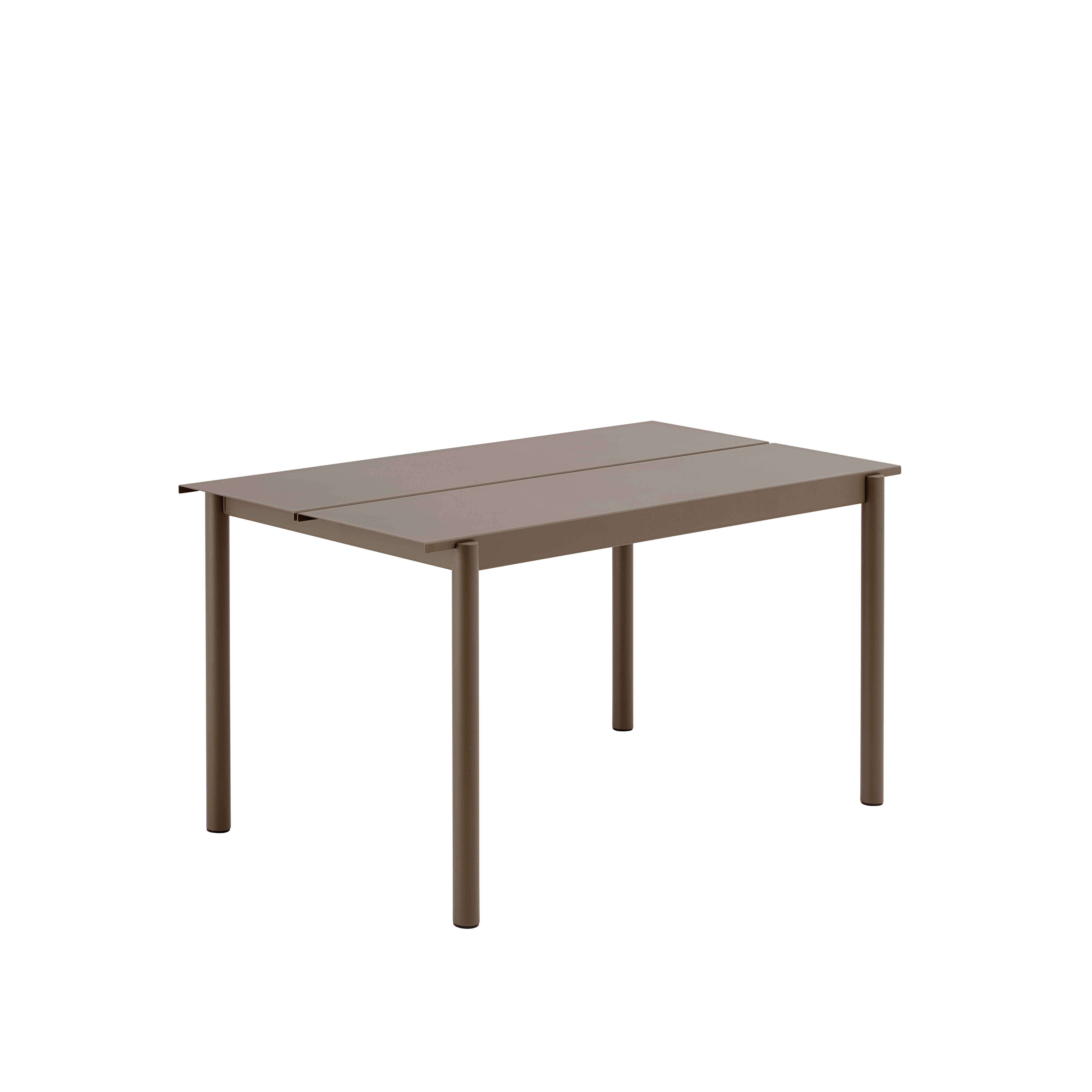 Buiten tafel LINEAR taupe staal