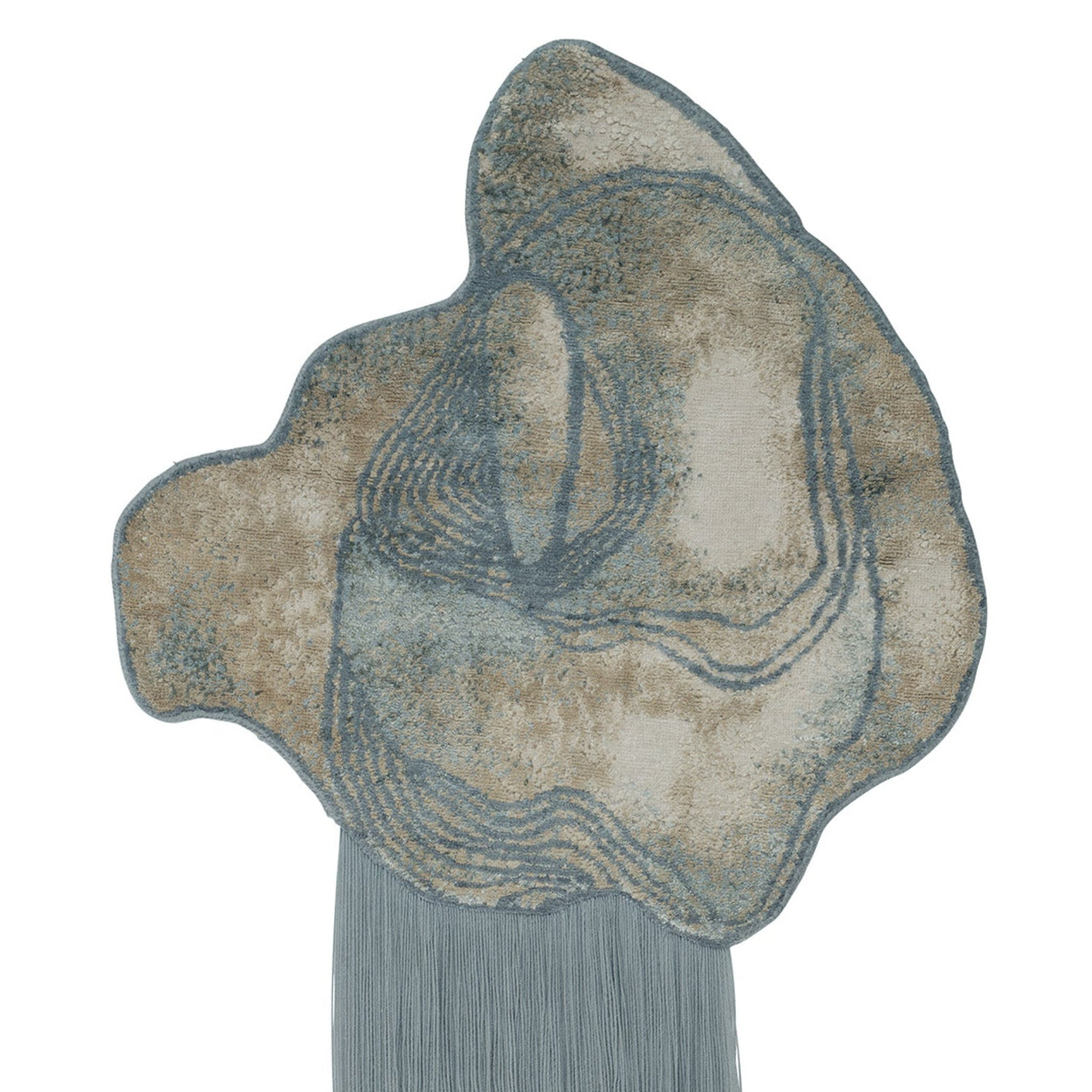 Decorative rug AQUALLENCE blue with beige