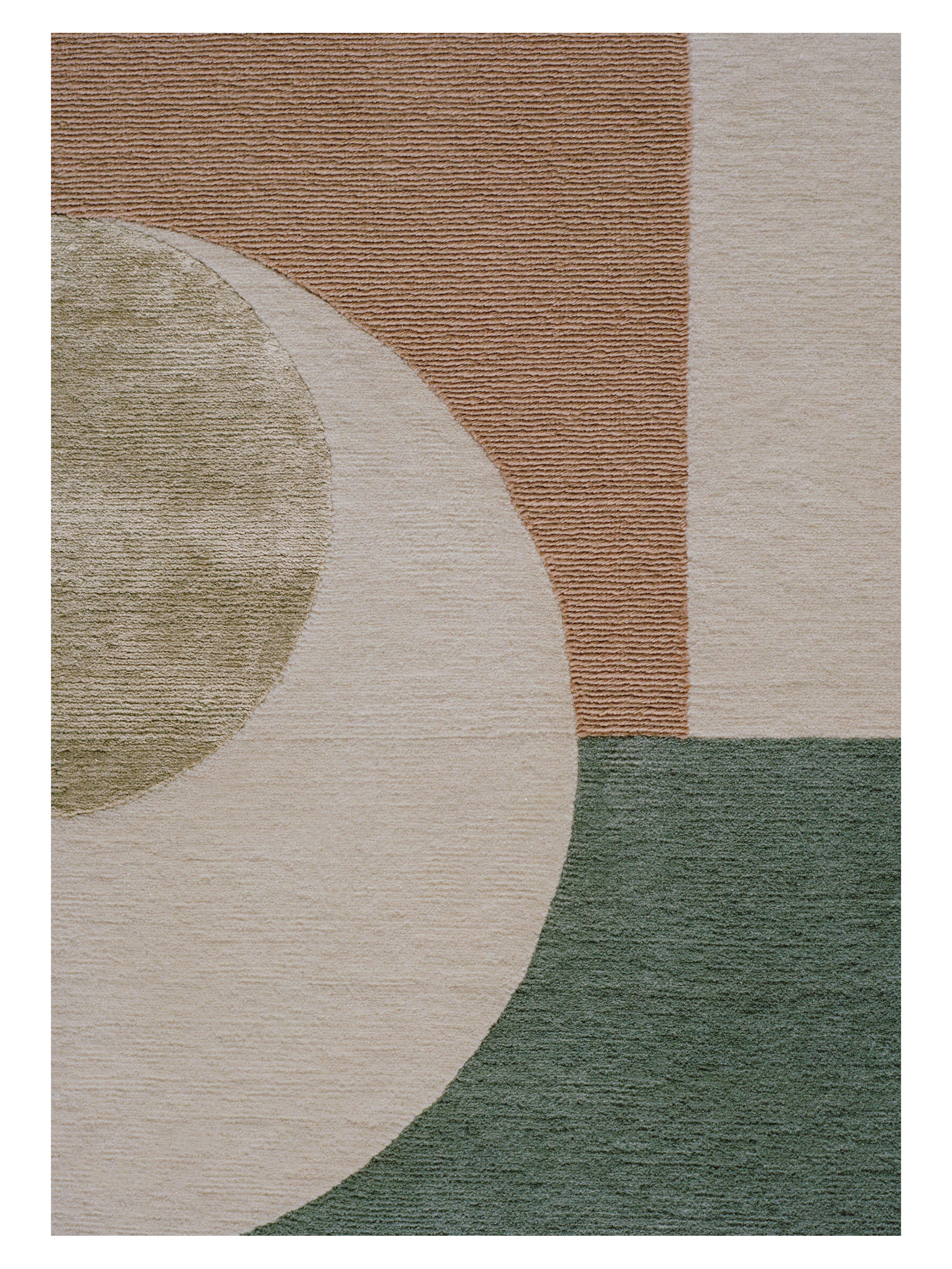 ETERNAL ORB round carpet dark beige