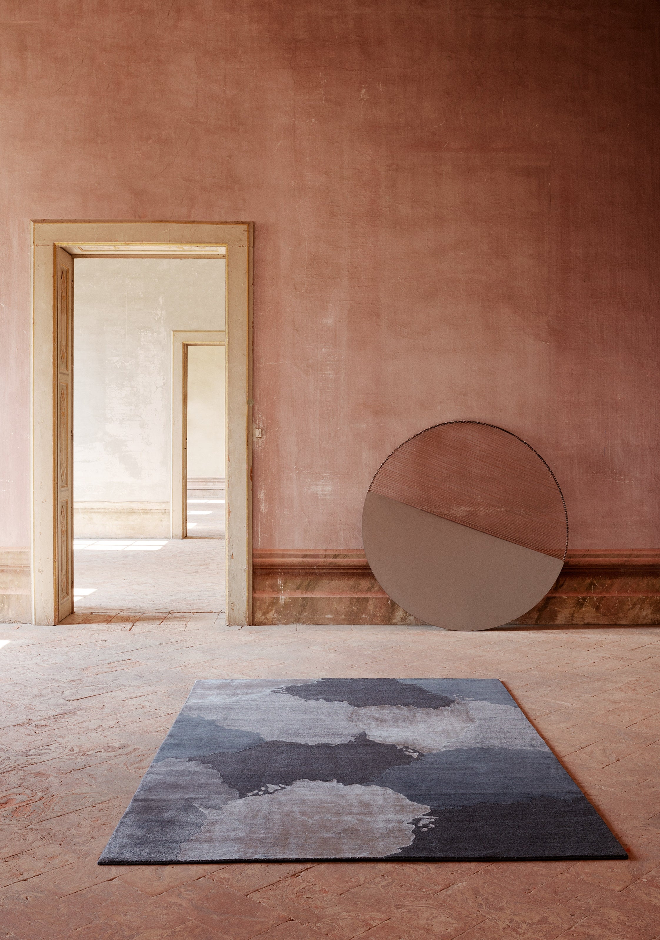 Vloerkleed MONU grijs-groen